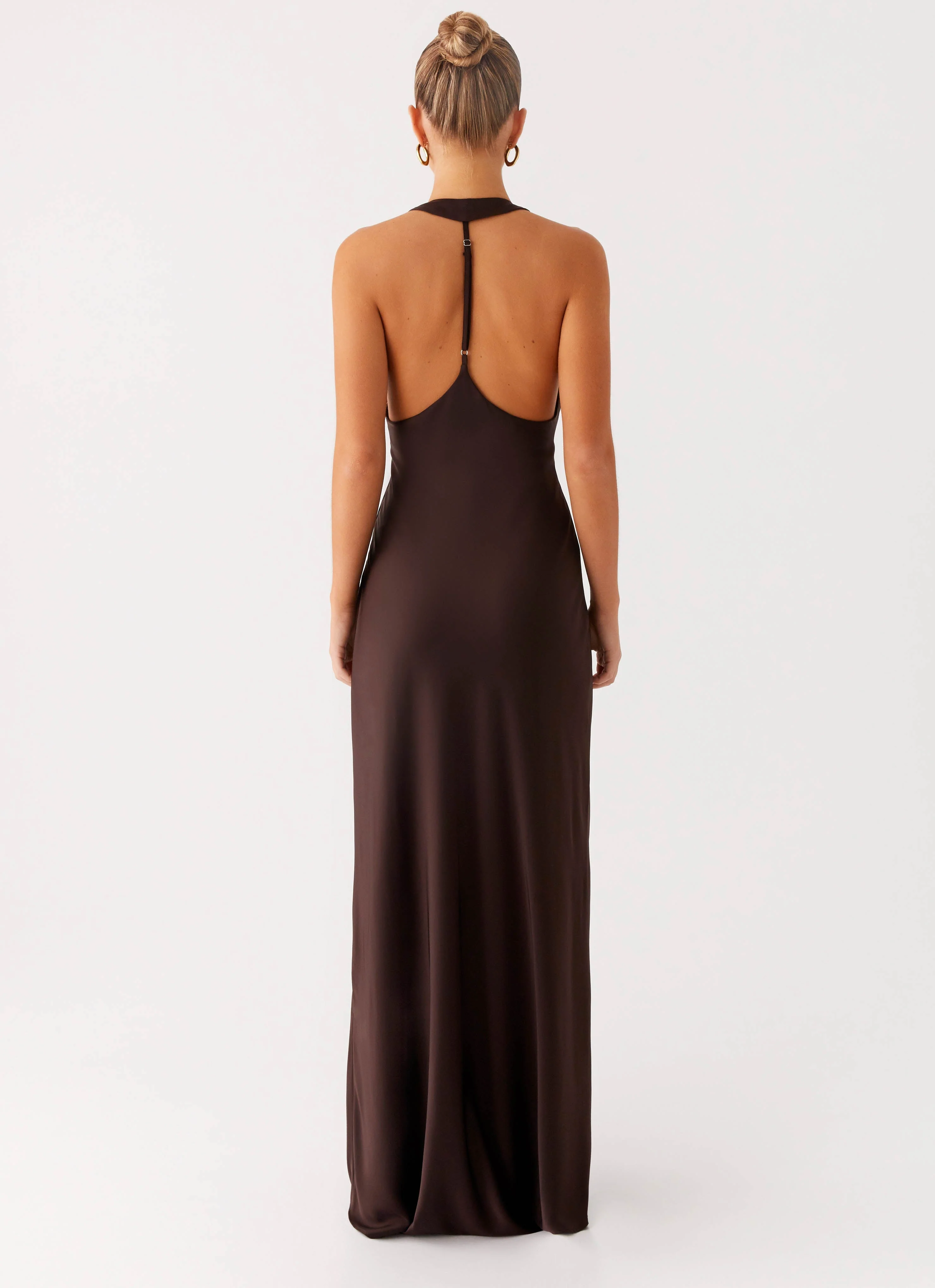 Angie Maxi Dress - Chocolate - Image 3