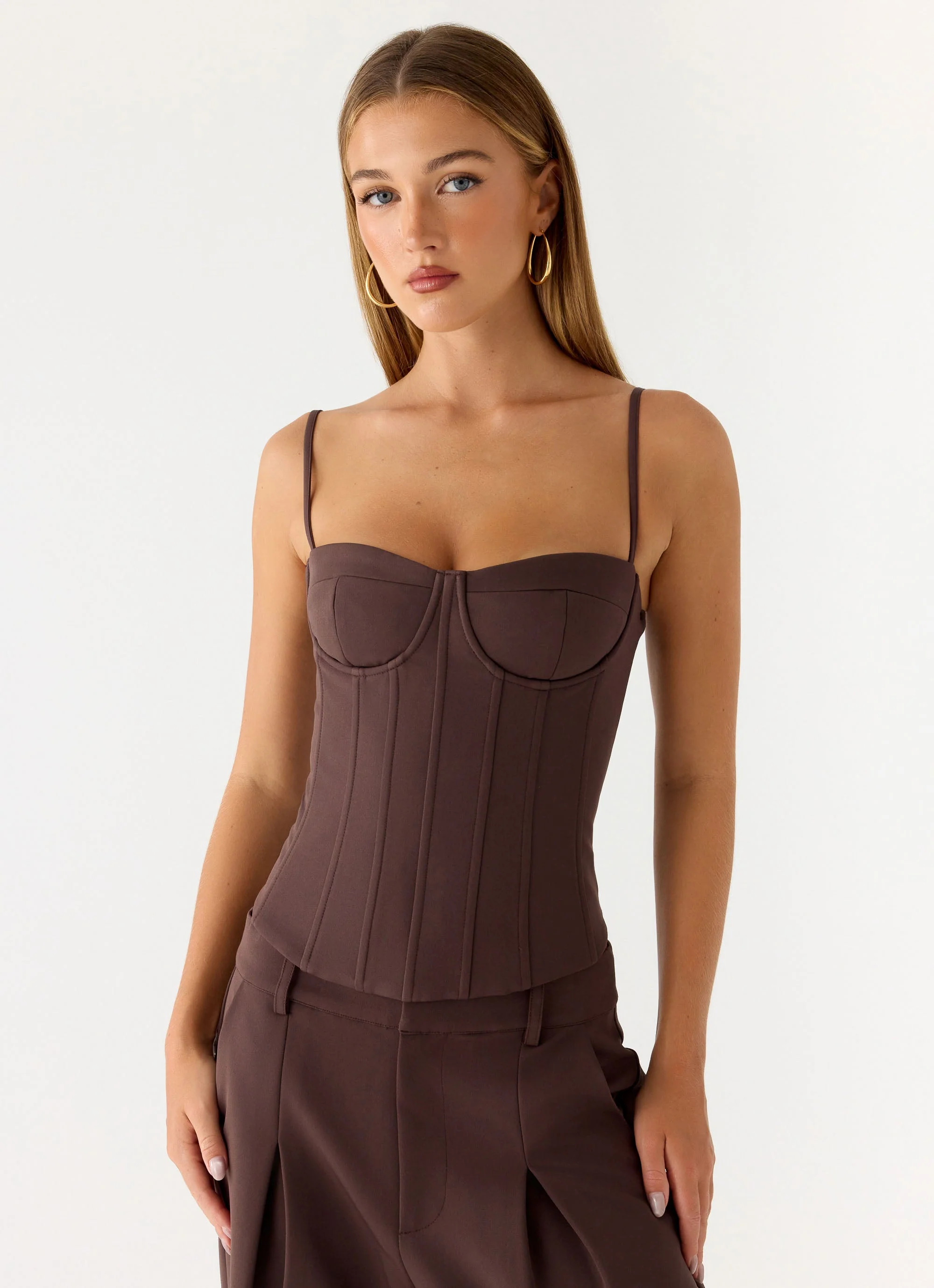 Ania Corset Top - Chocolate - Image 4