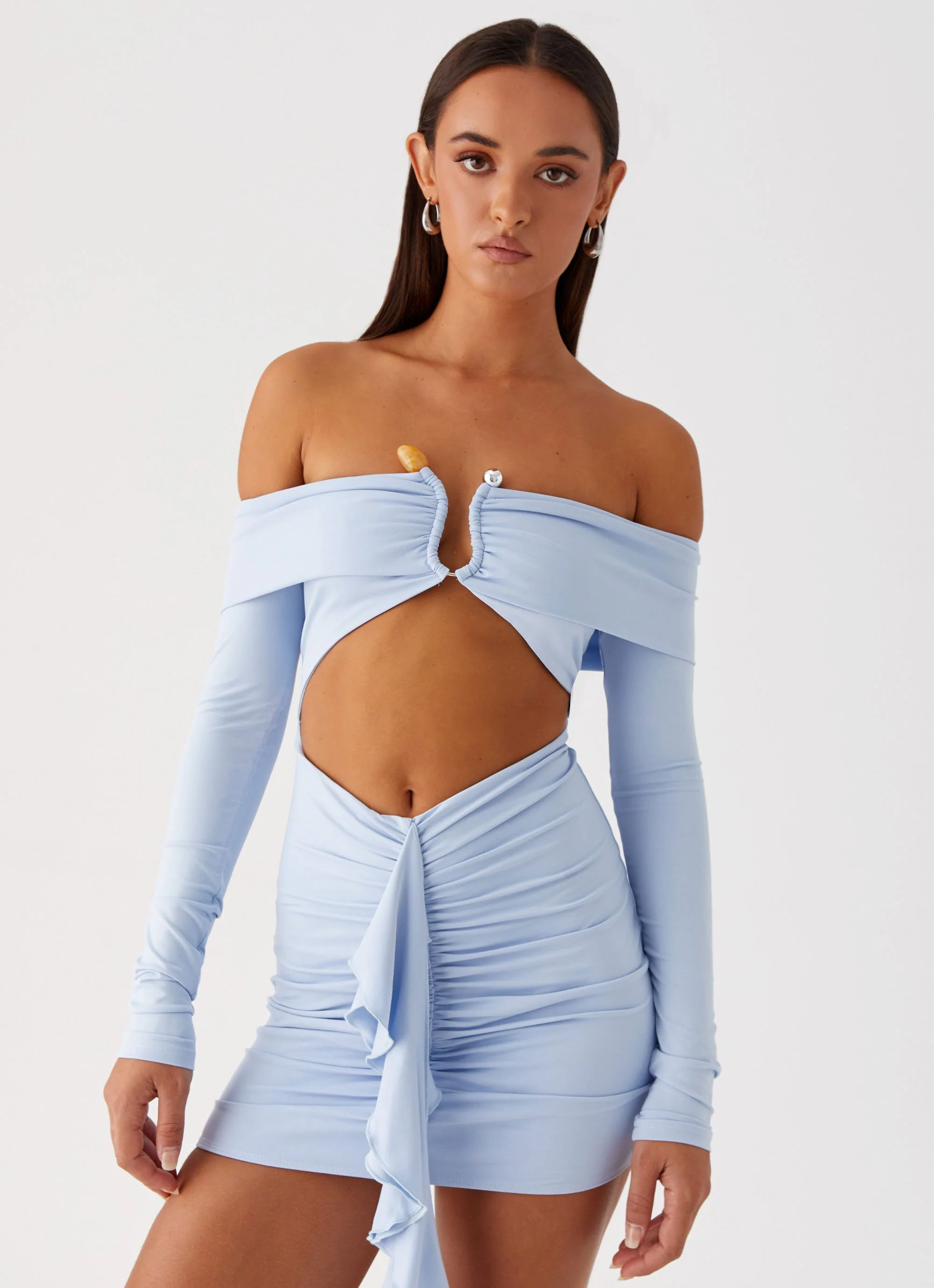 Aniston Mini Dress - Blue - Image 5