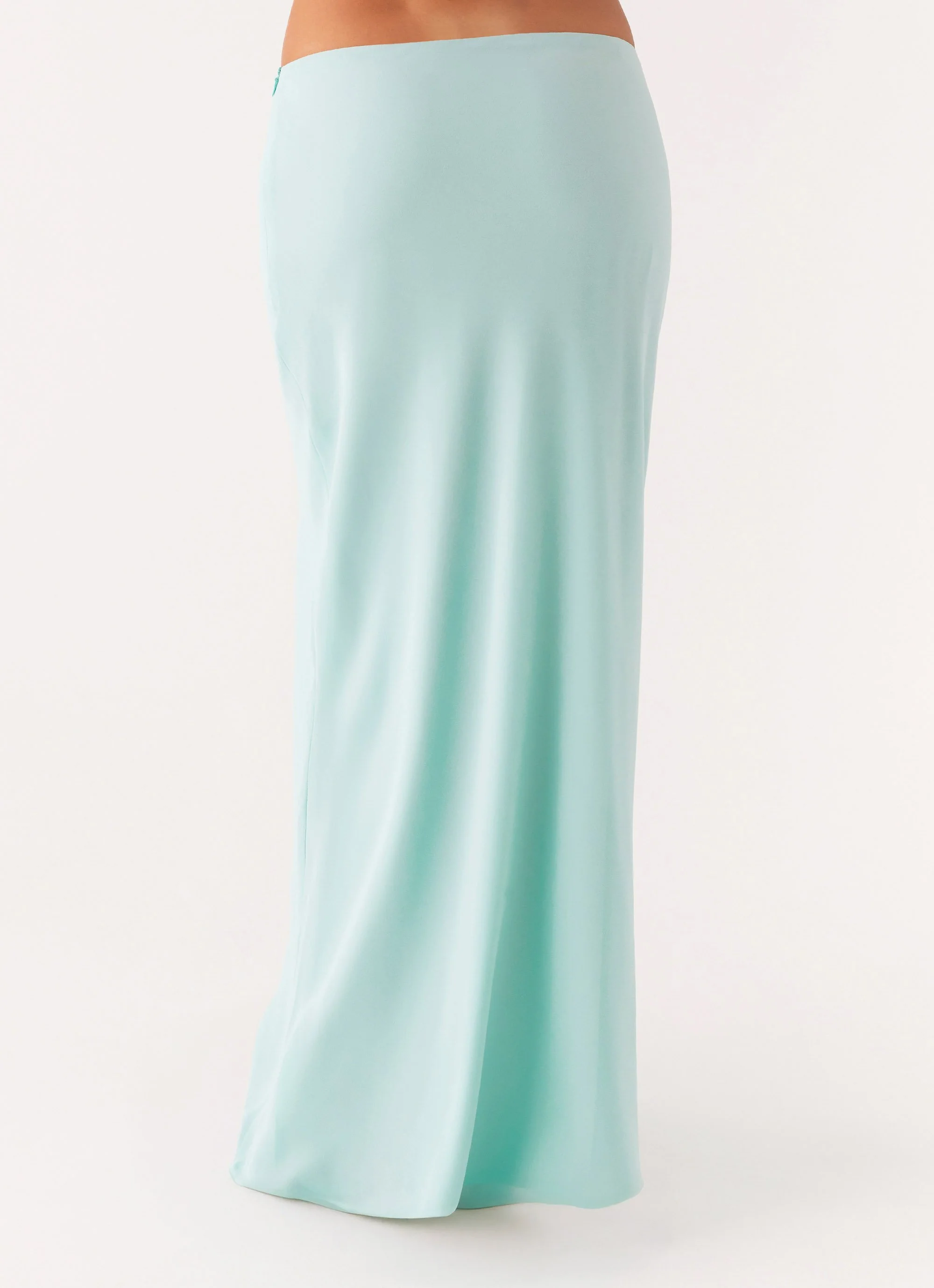 Another Life Chiffon Maxi Skirt - Pale Blue - Image 4