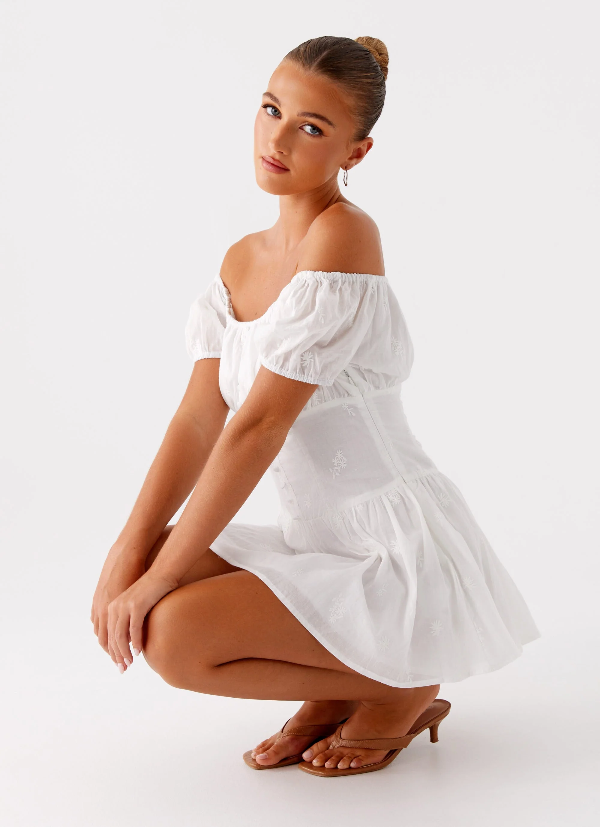 Anthem Cotton Mini Dress - Ivory - Image 6
