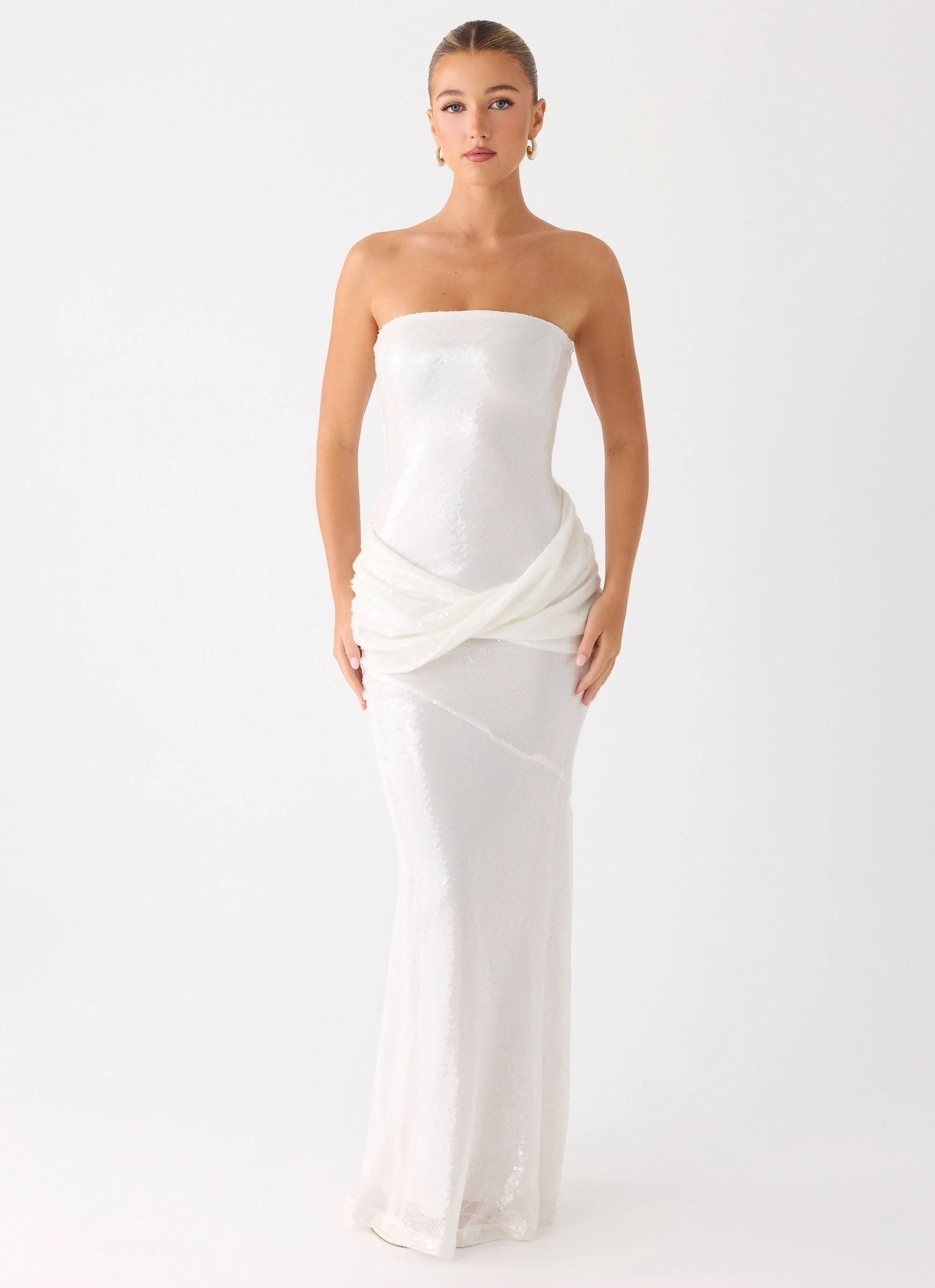 Anticipating Sequin Maxi Dress - White - Image 6