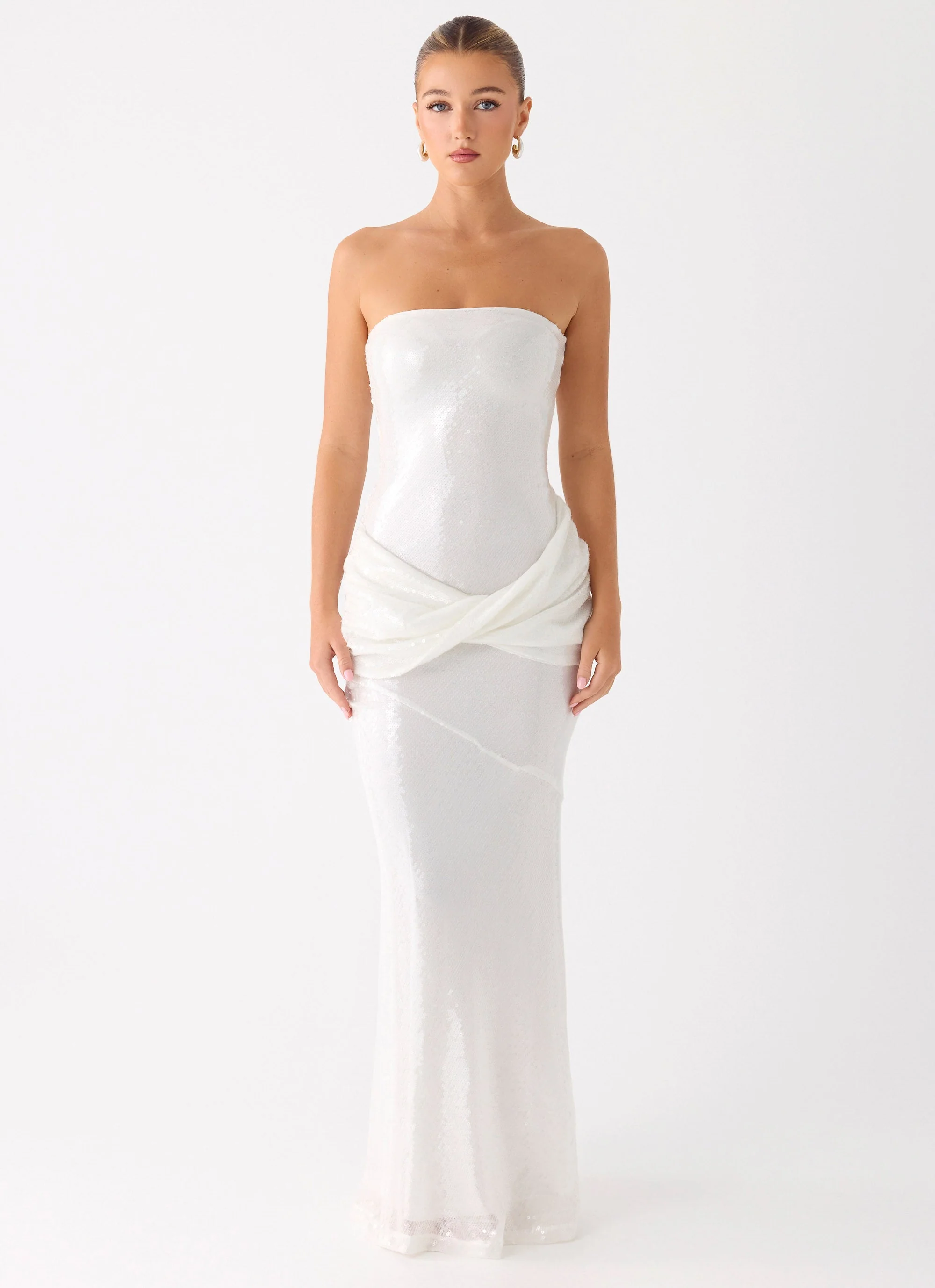 Anticipating Sequin Maxi Dress - White - Image 9