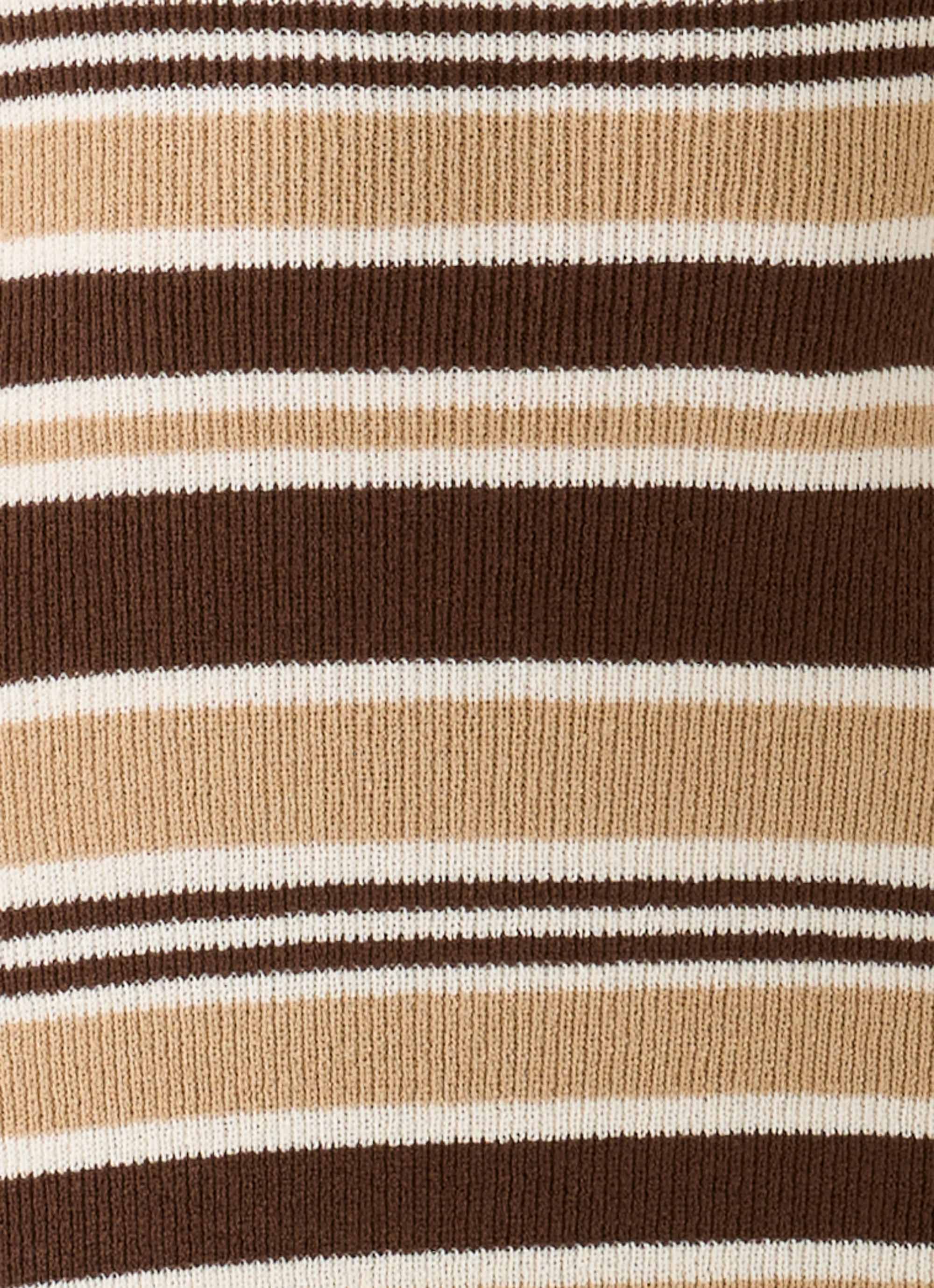 Antonie Knit Maxi Dress - Chocolate Olive Stripe - Image 6