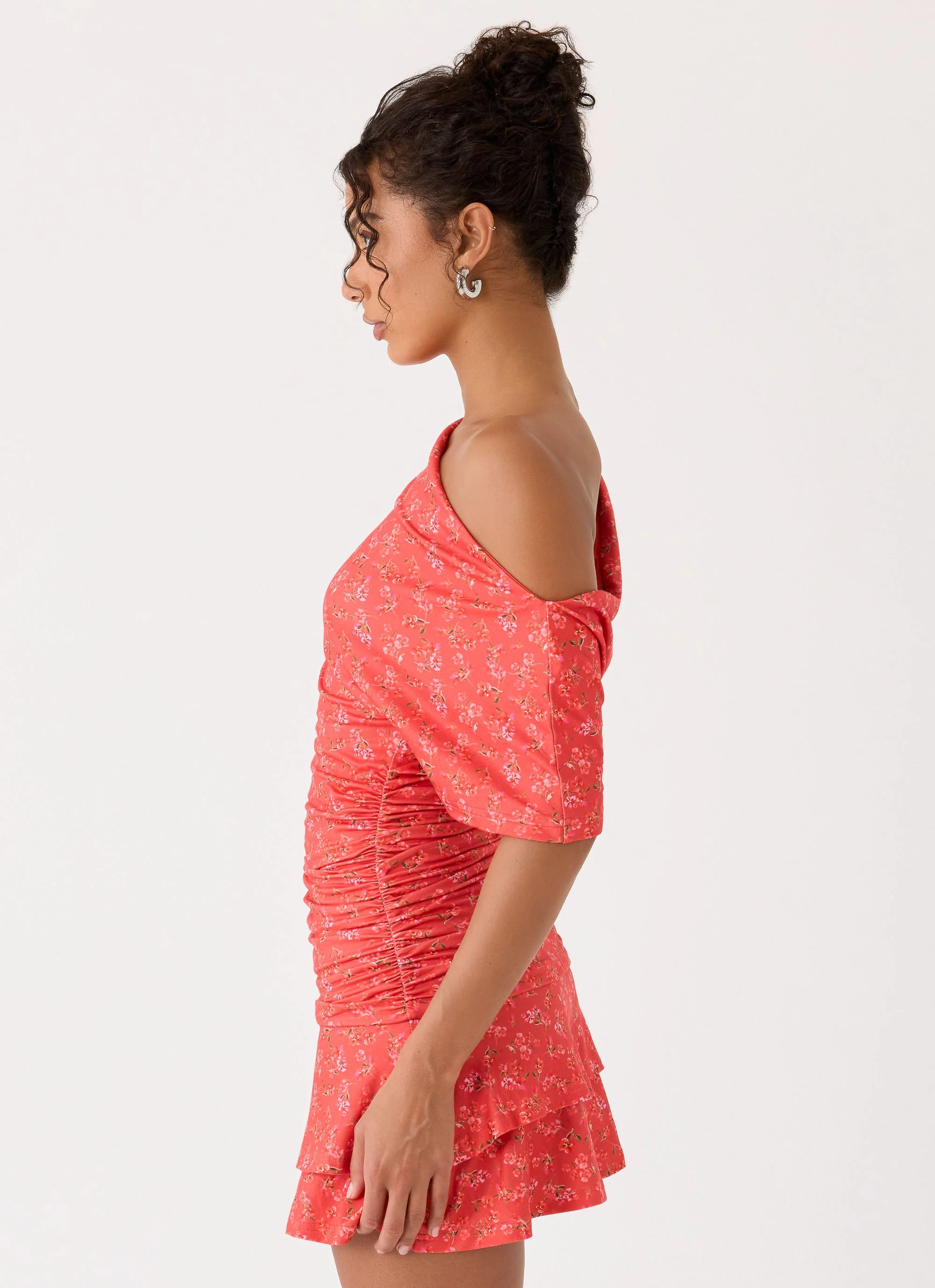 Antonie Mini Dress - Magenta Red Rose - Image 2