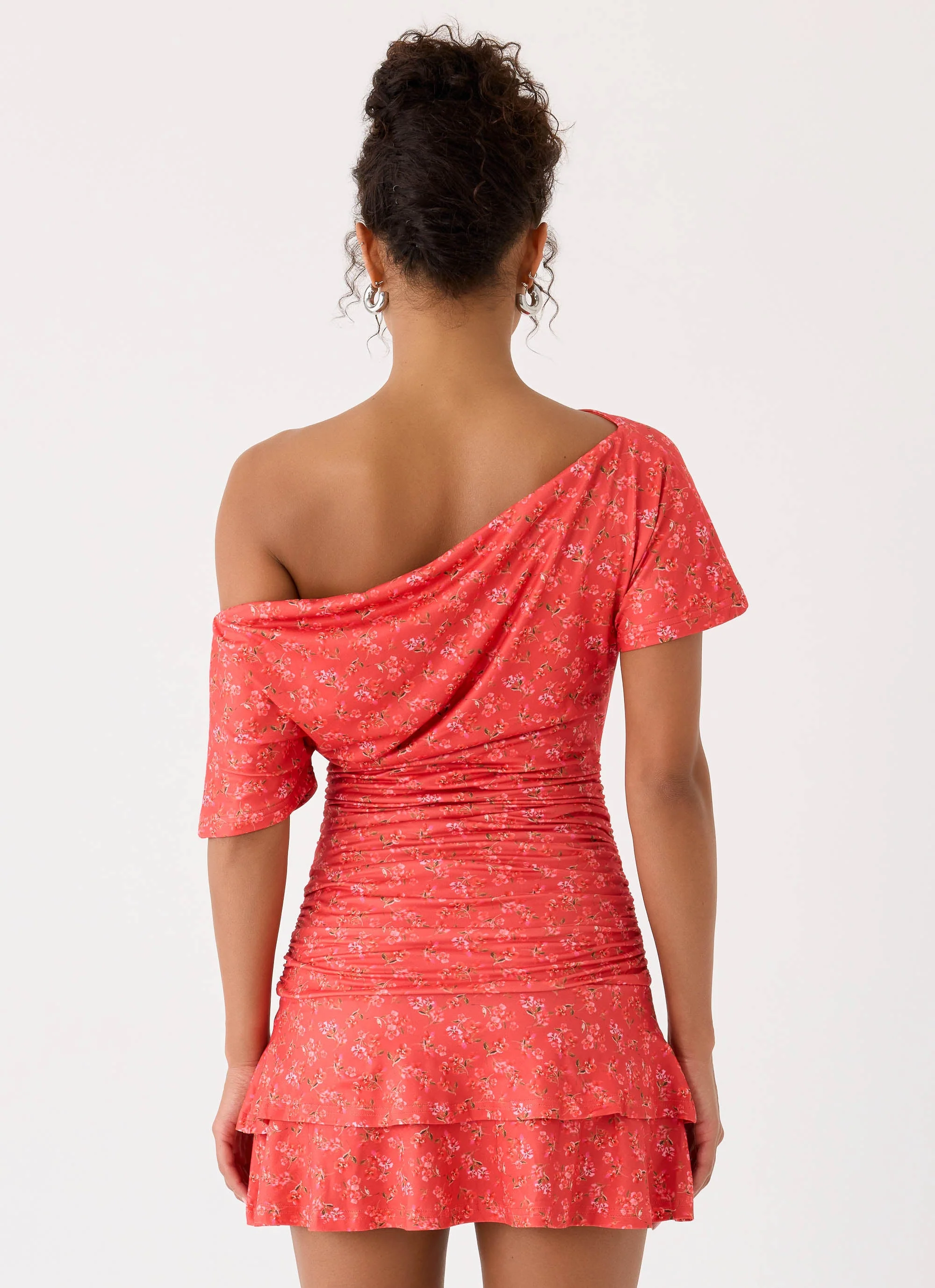 Antonie Mini Dress - Magenta Red Rose - Image 3