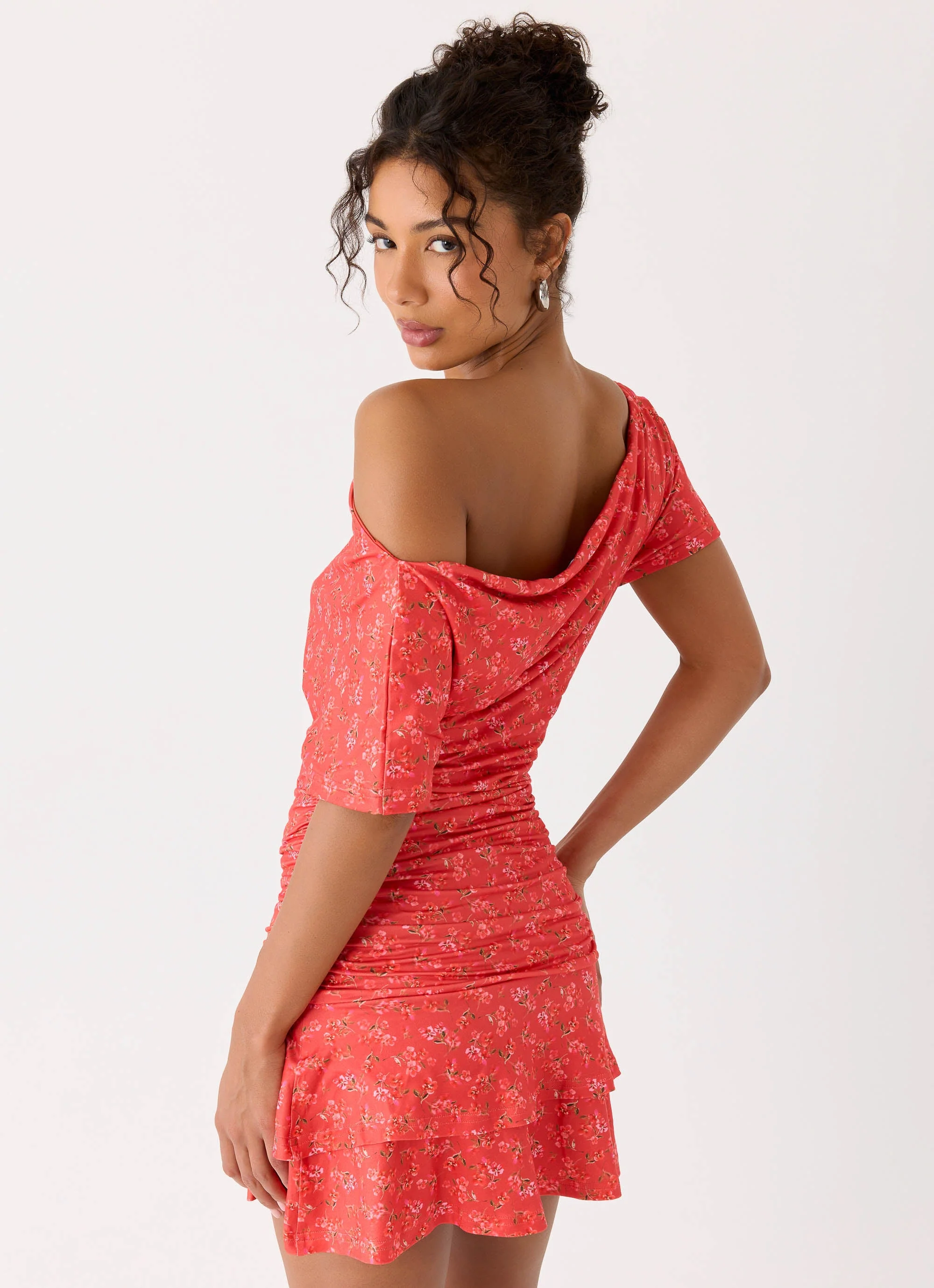 Antonie Mini Dress - Magenta Red Rose - Image 6