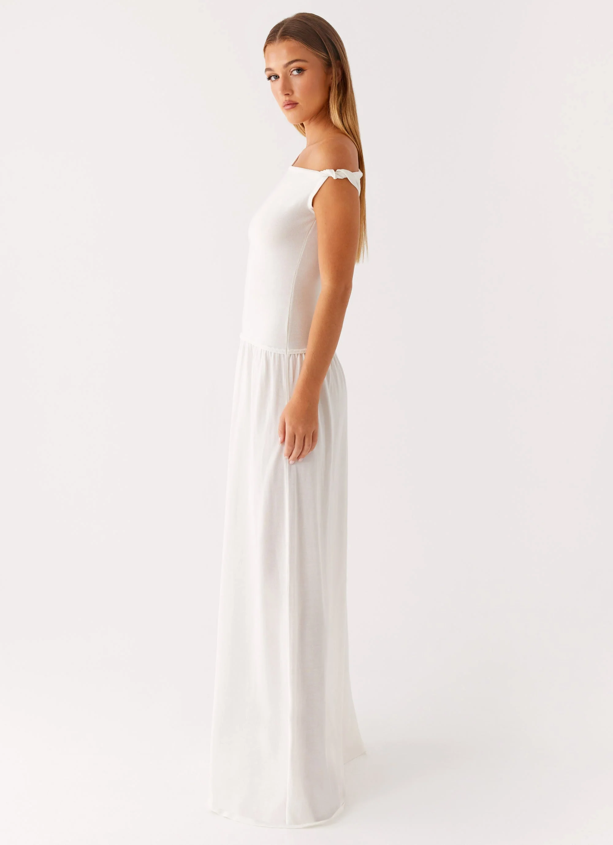 Ardella One Shoulder Maxi Dress - Ivory - Image 3