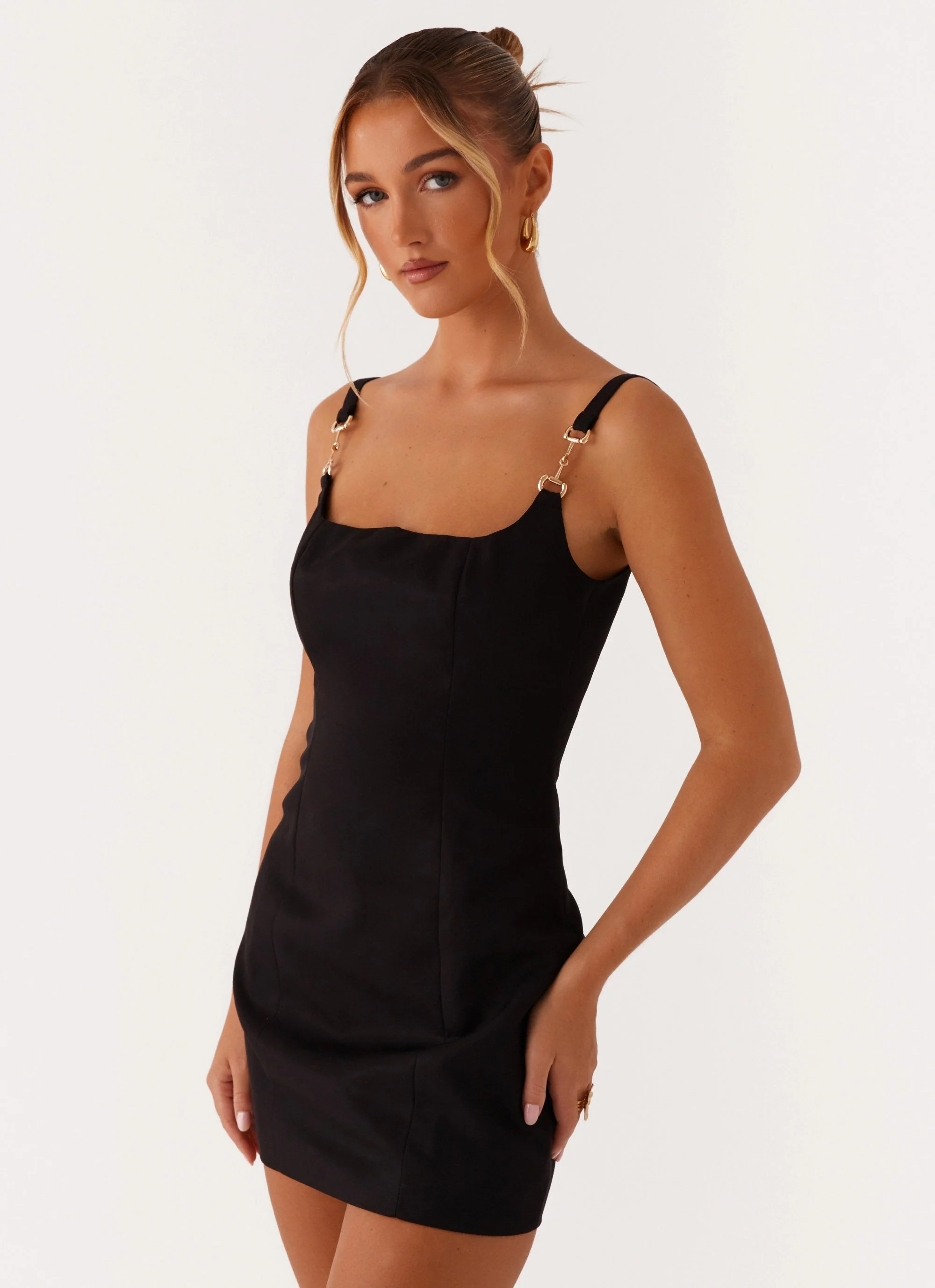 Aretha Mini Dress - Black - Image 5