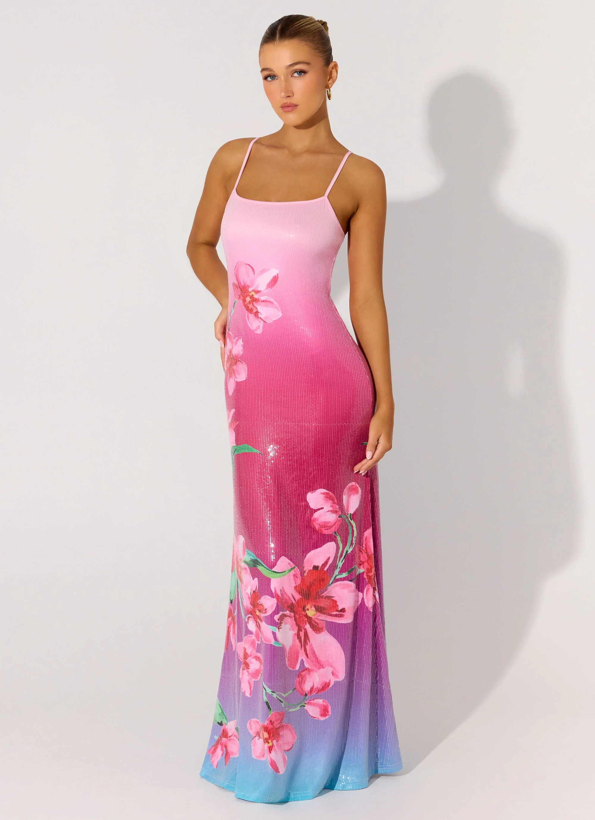 Ariaz Sequin Maxi Dress - Ombre Reef - Image 7