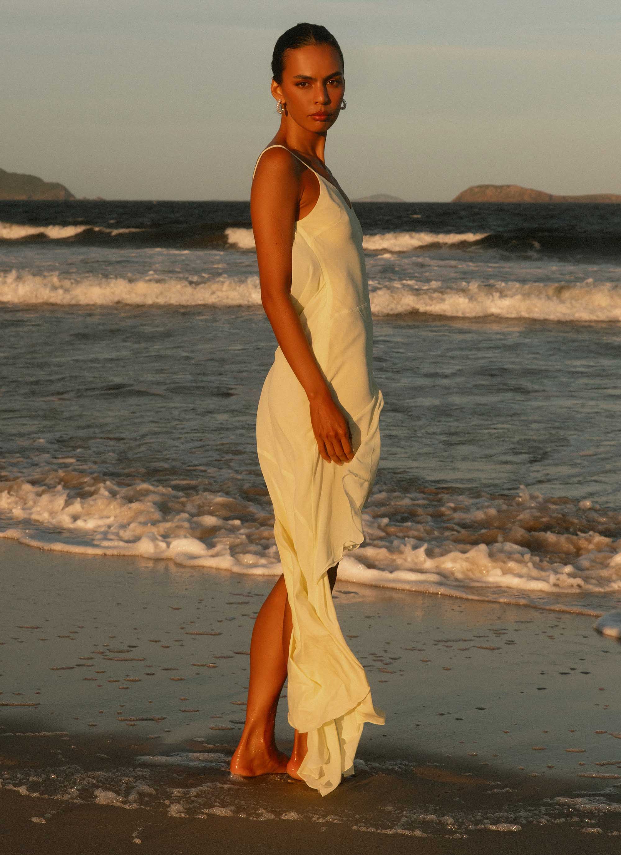 Ariel Maxi Dress - Baby Yellow - Image 8