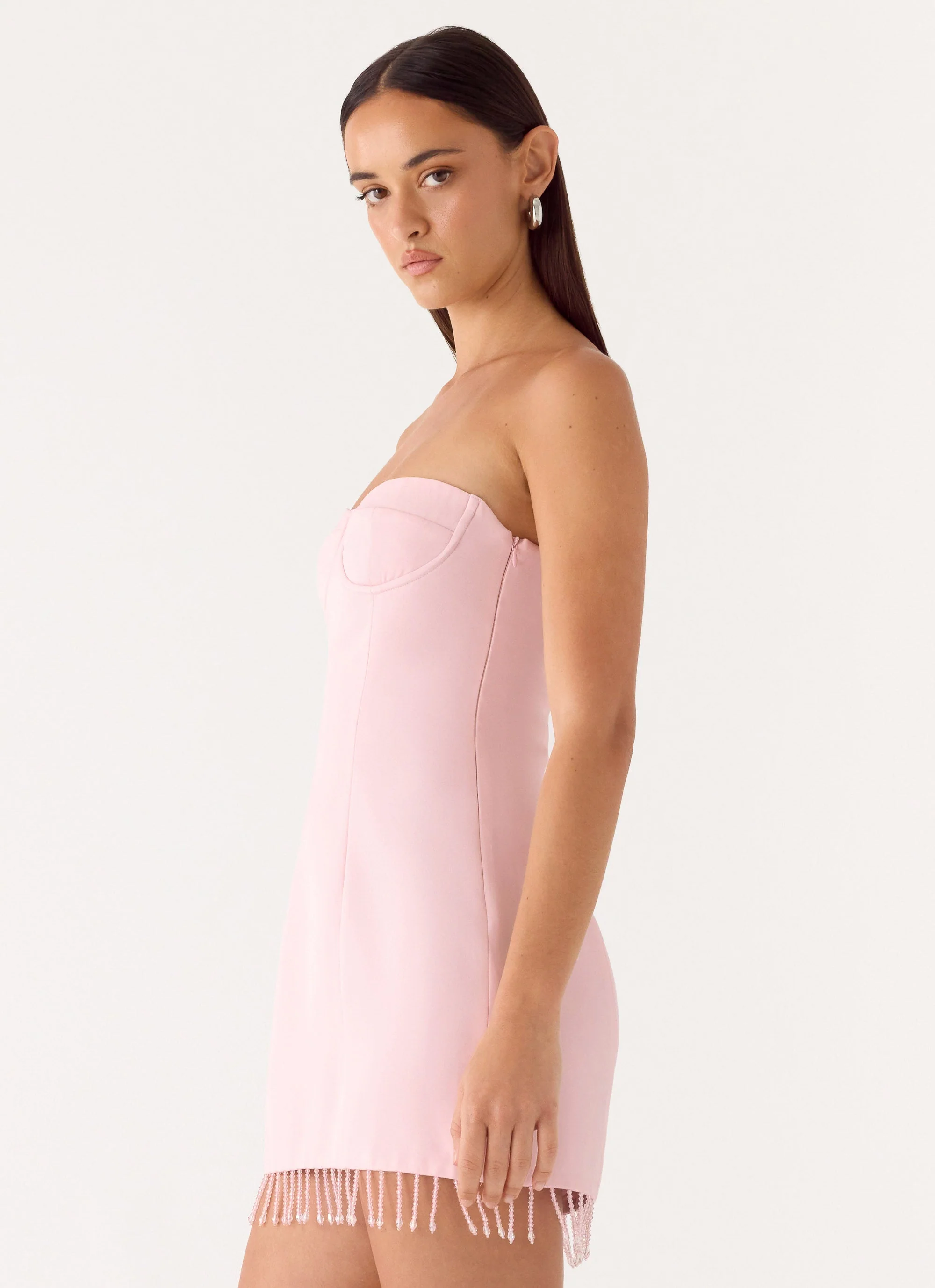 Arista Strapless Mini Dress - Pink - Image 2