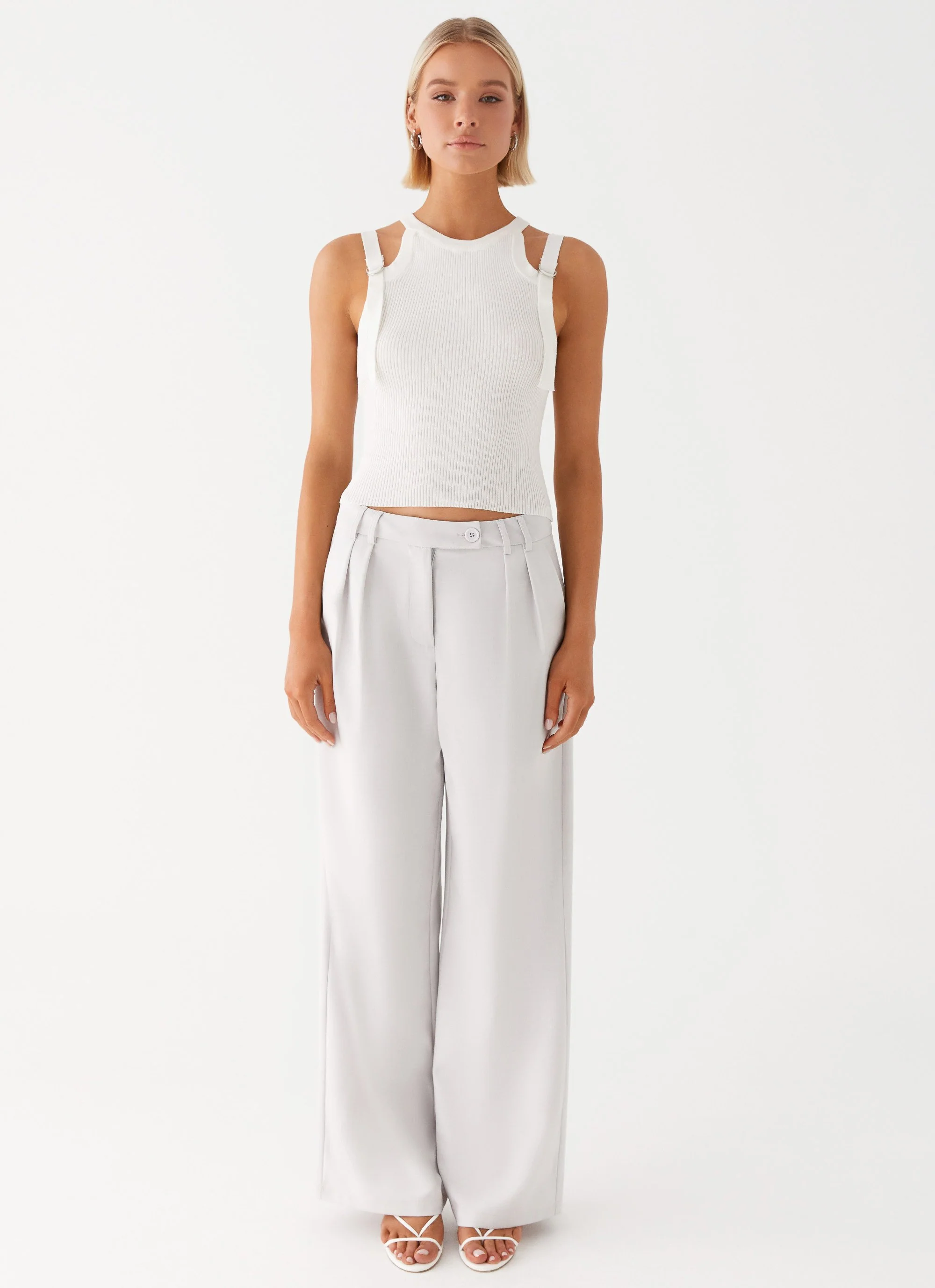 Asha Low Rise Pants - Ivory - Image 2