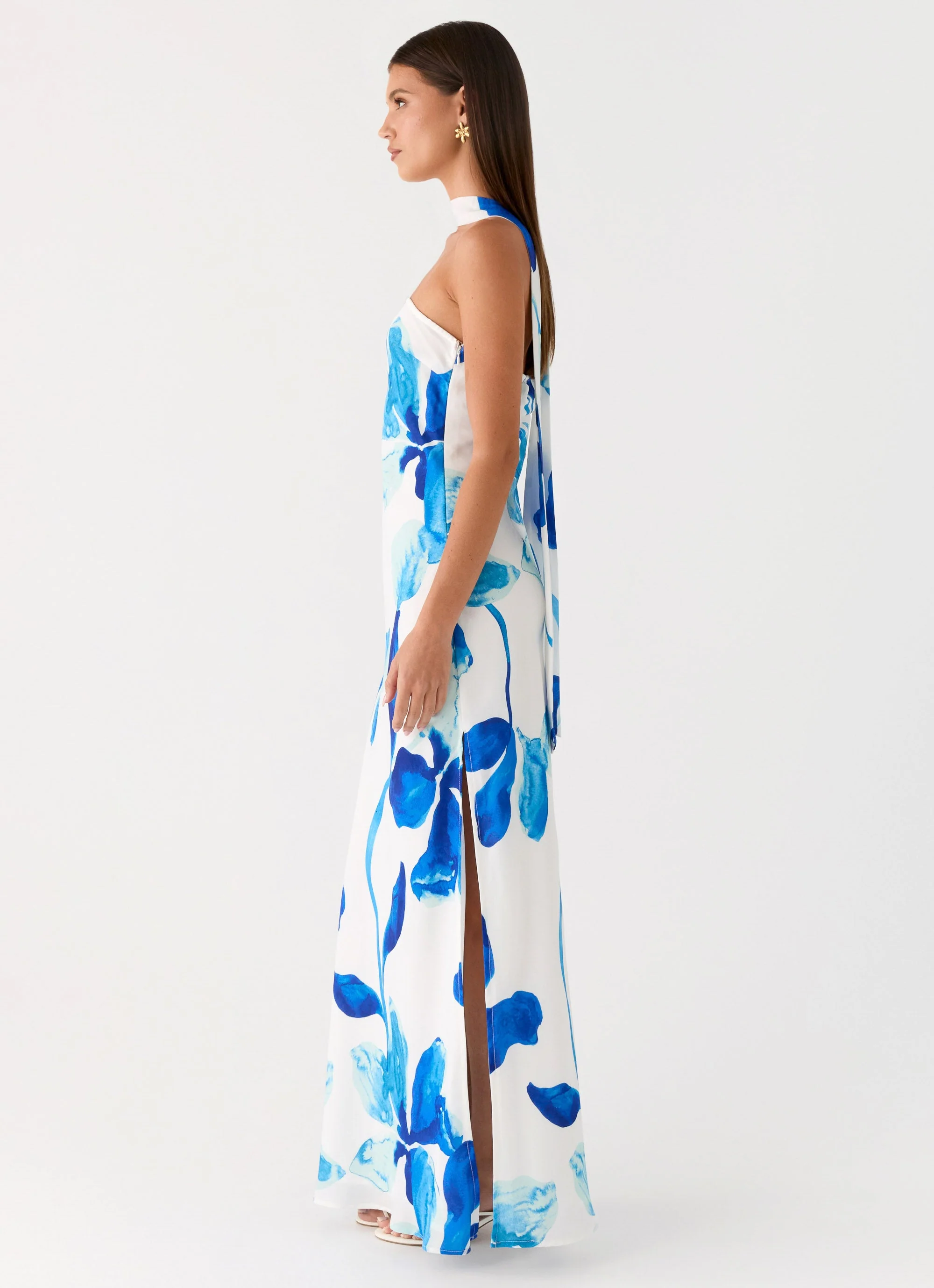 Ashelle Chiffon Maxi Dress - Cerulean Bloom - Image 2