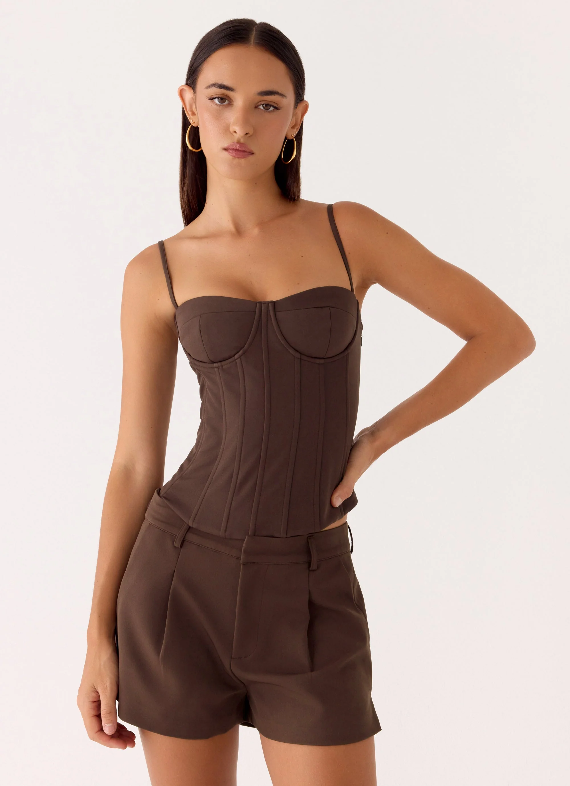 Asher Suiting Shorts - Dark Chocolate - Image 6
