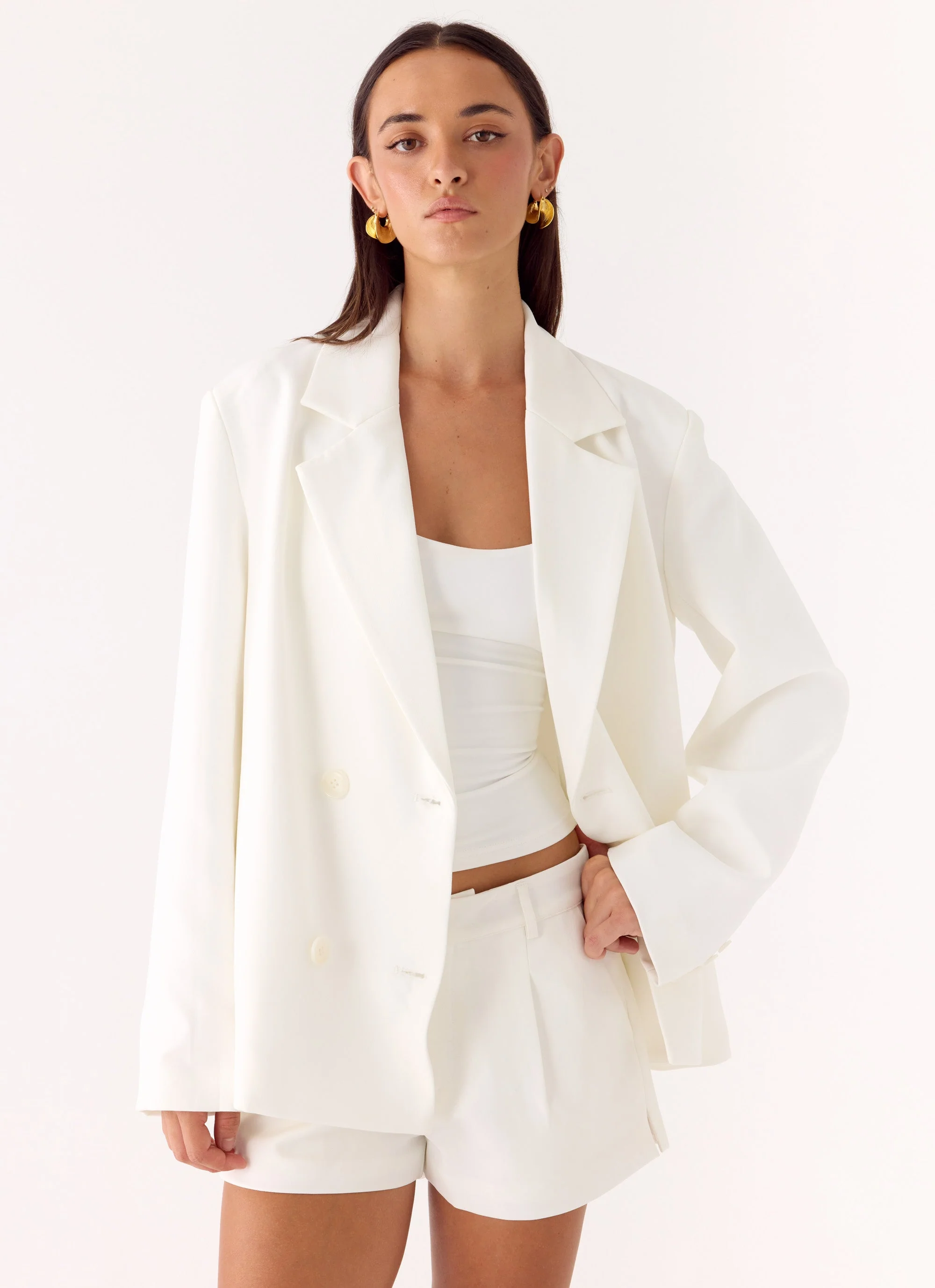 Asher Suiting Shorts - White - Image 2