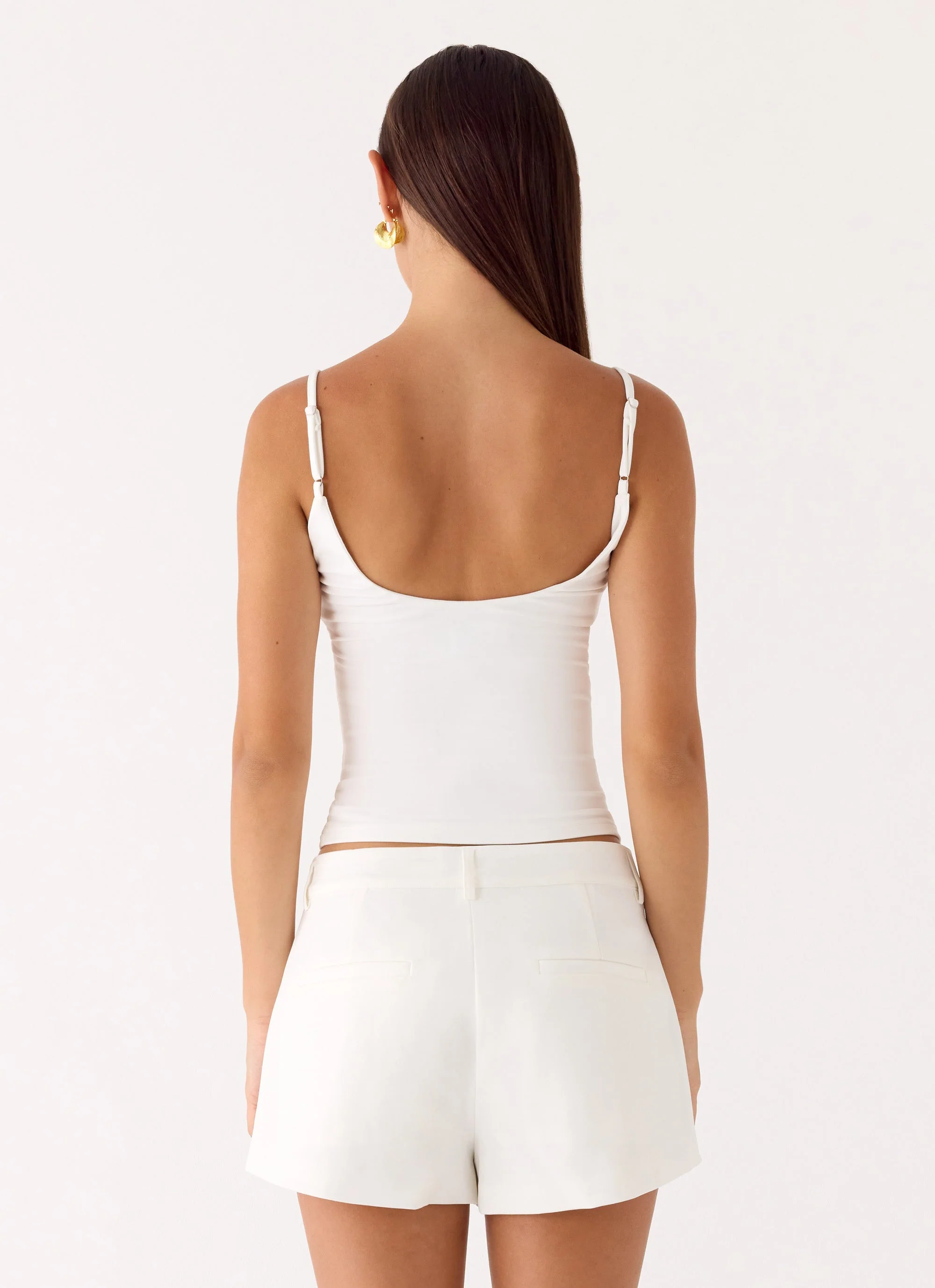 Asher Suiting Shorts - White - Image 4