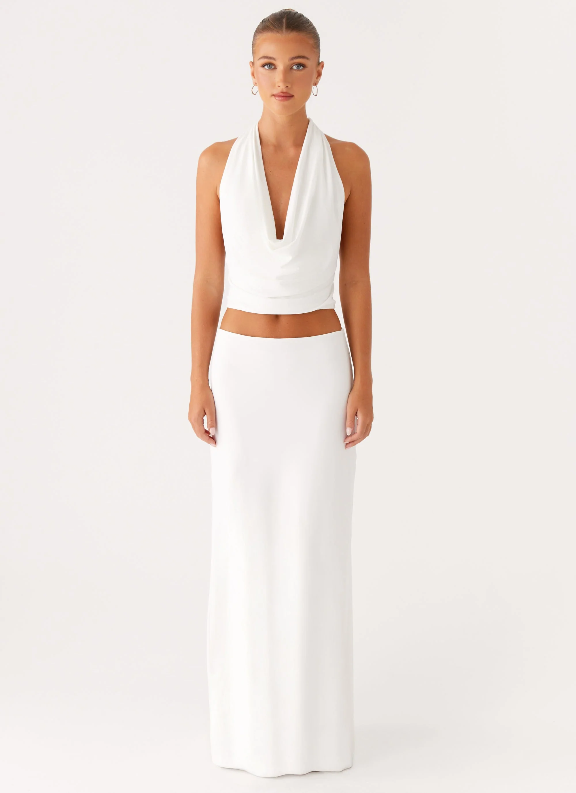 Ashi Cowl Top - White - Image 2
