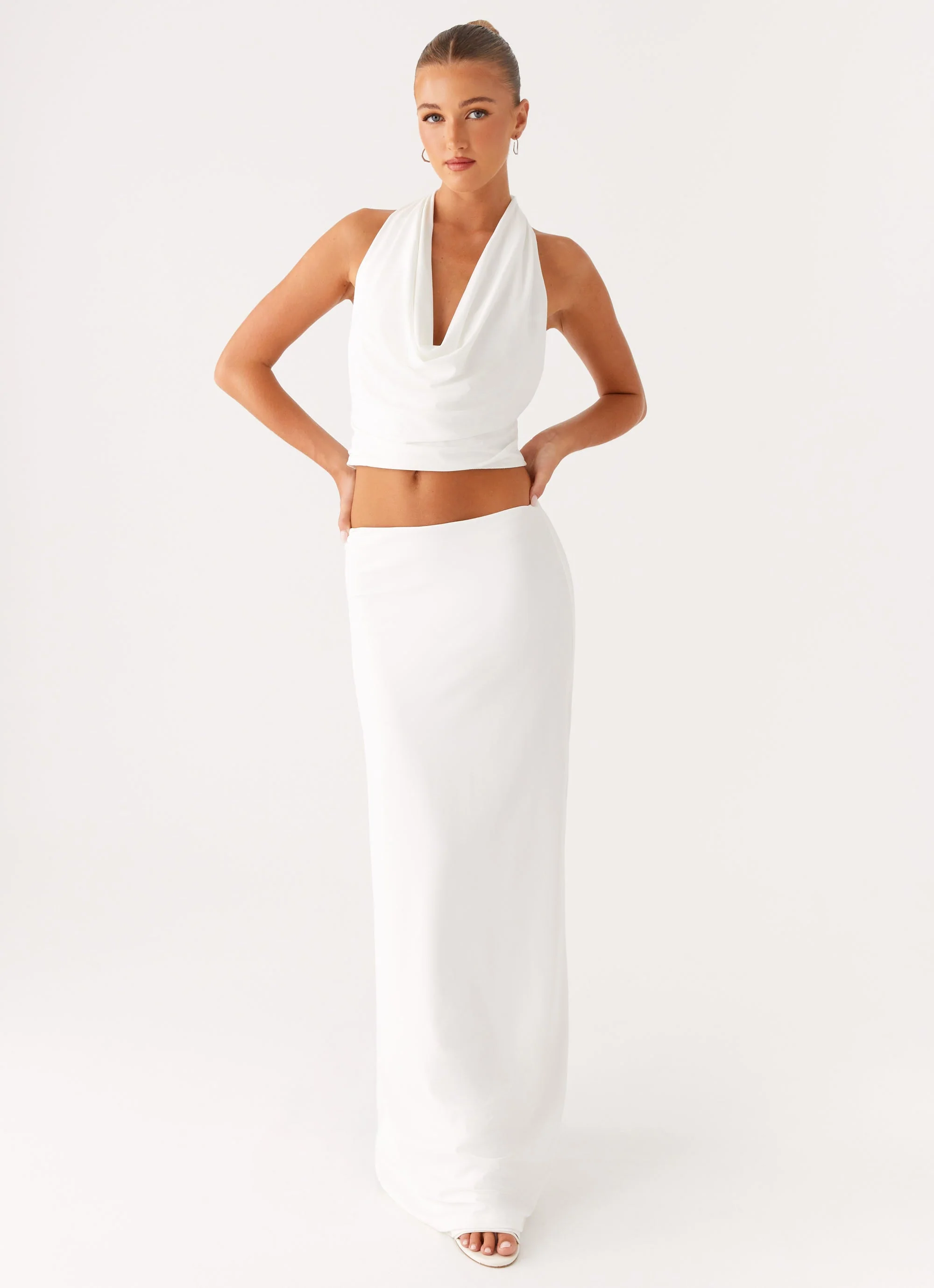 Ashi Cowl Top - White - Image 5