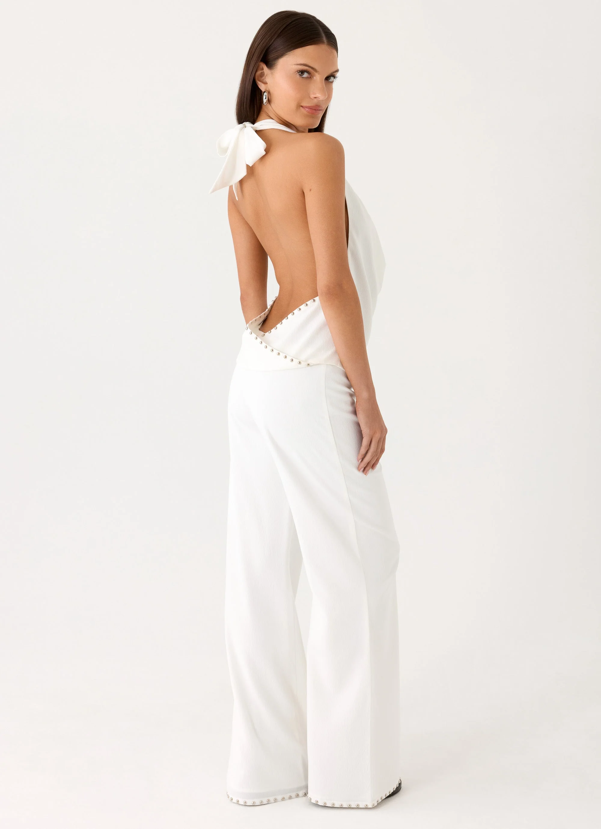 Ashika Studded Pants - White - Image 6