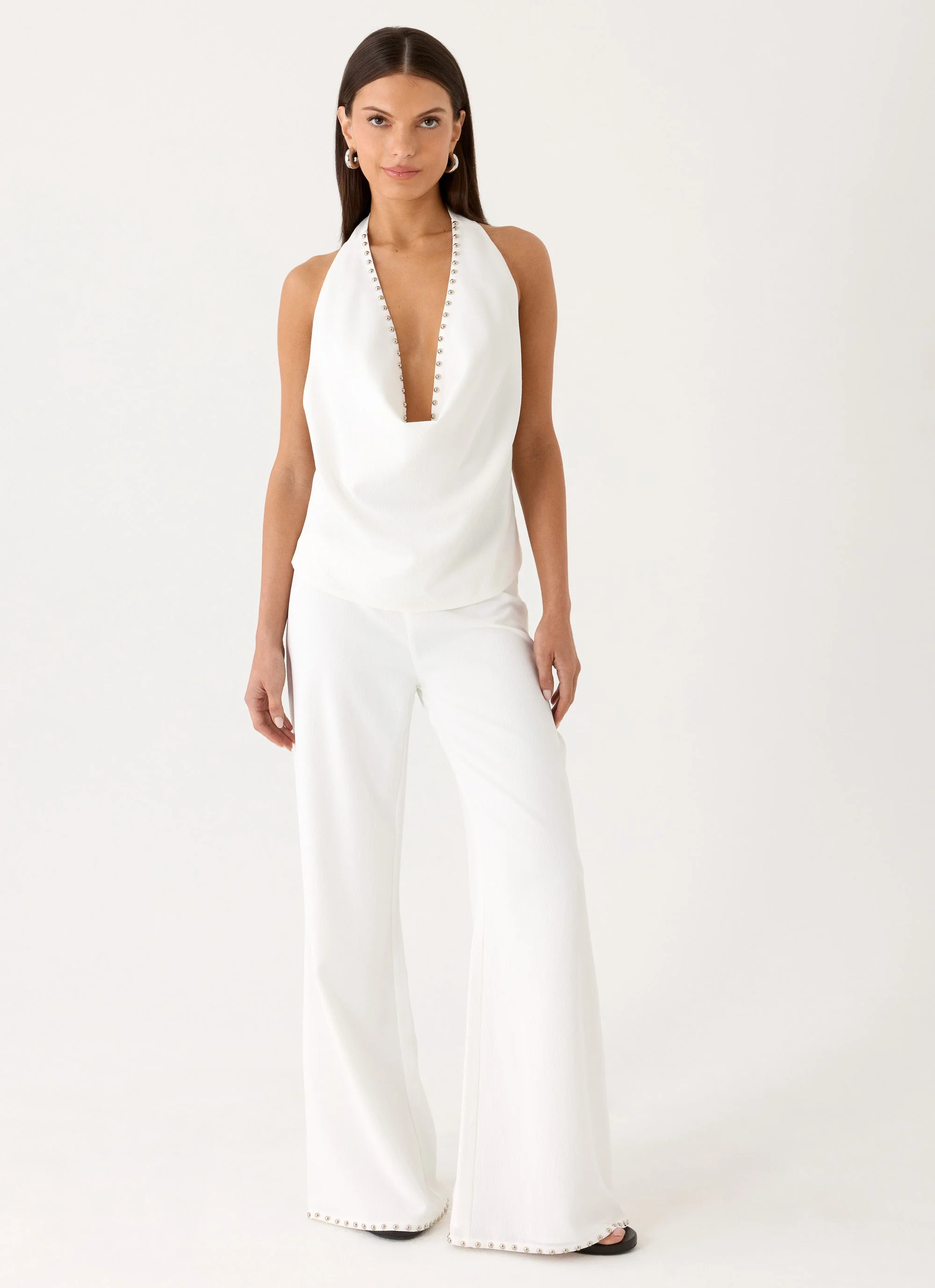 Ashika Studded Pants - White - Image 8