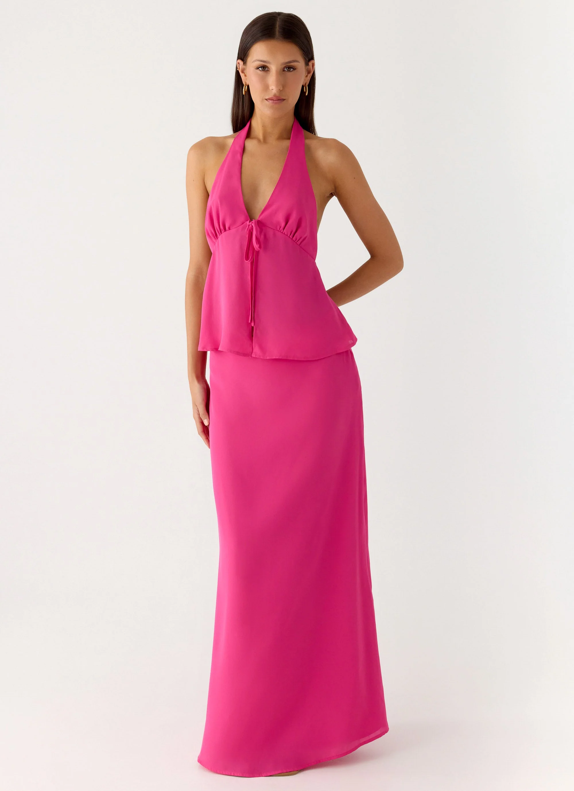 Ashlea Maxi Skirt - Fuchsia - Image 5