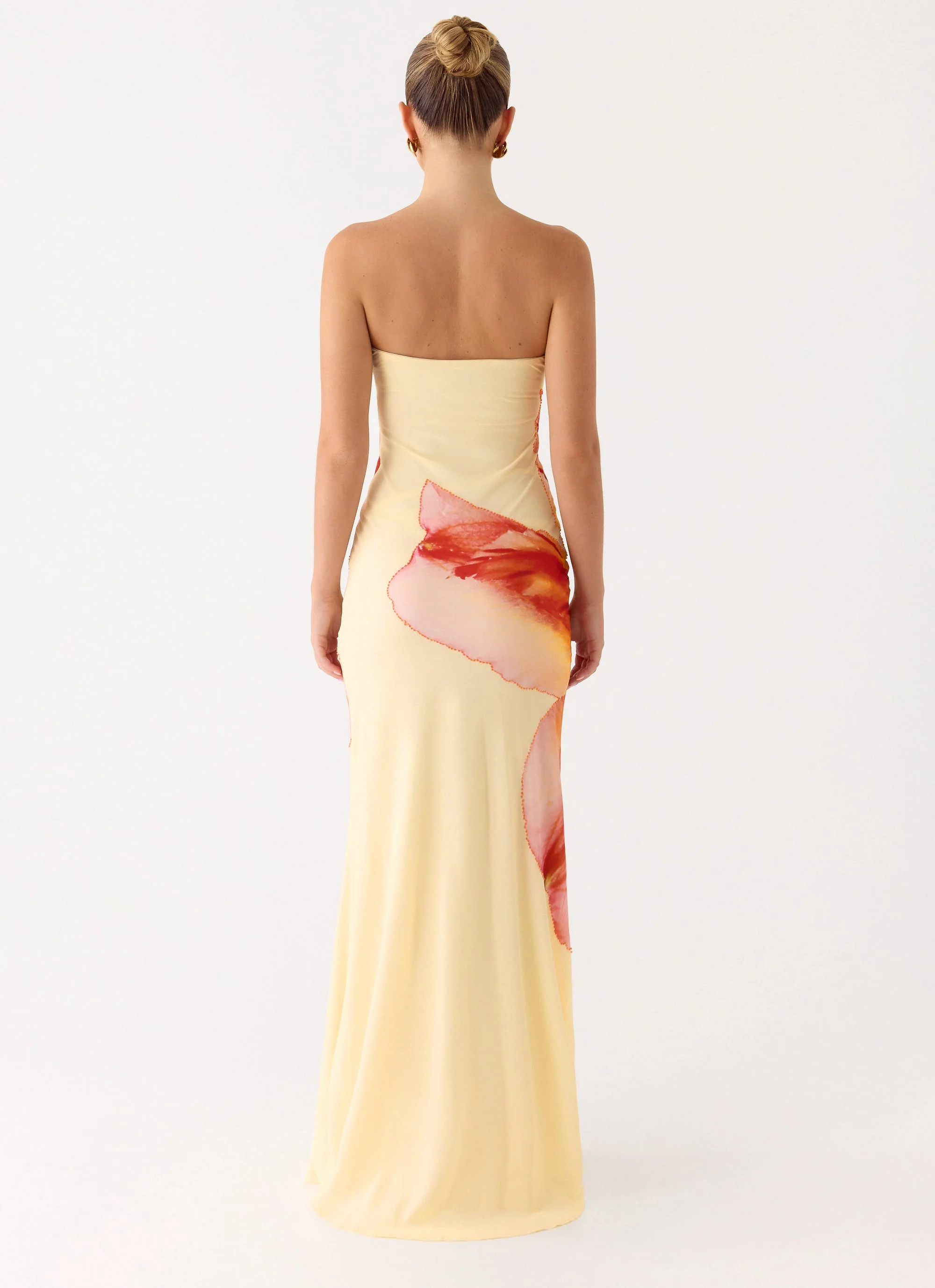Ashwin Strapless Beaded Maxi Dress - Sunpetal Print - Image 2