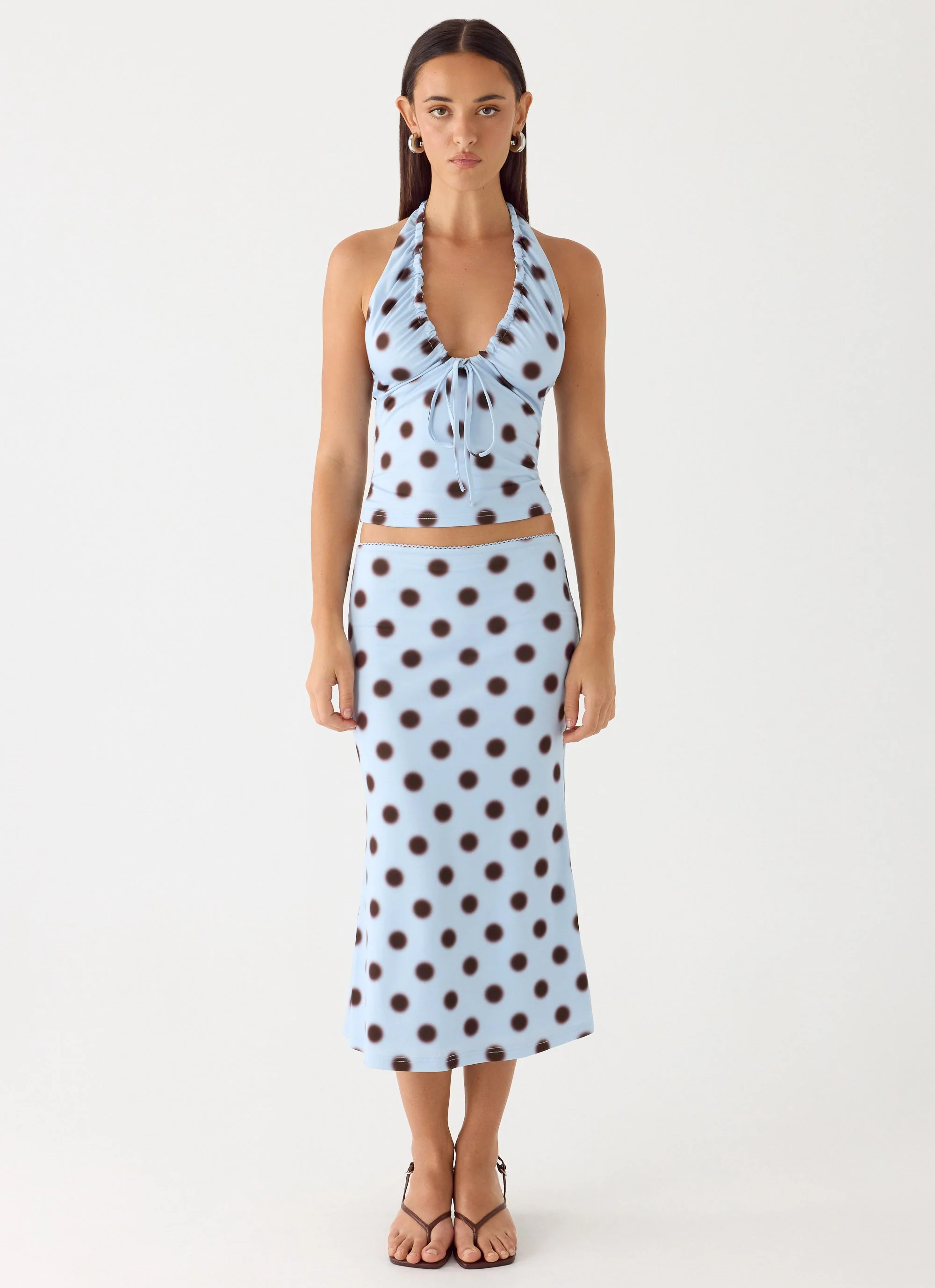 Ask You Twice Top - Blue Mocha Dot - Image 4