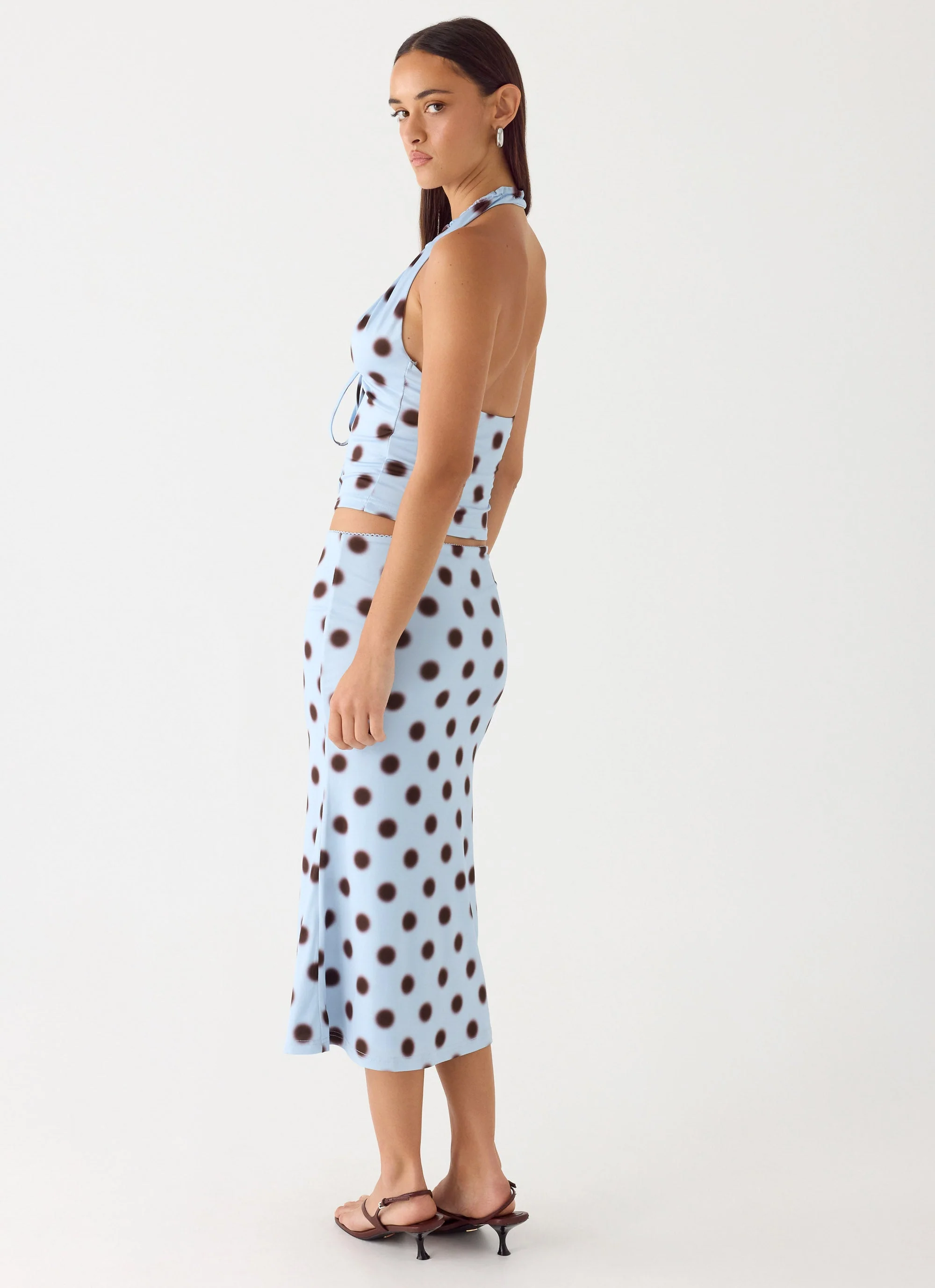 Ask You Twice Top - Blue Mocha Dot - Image 7