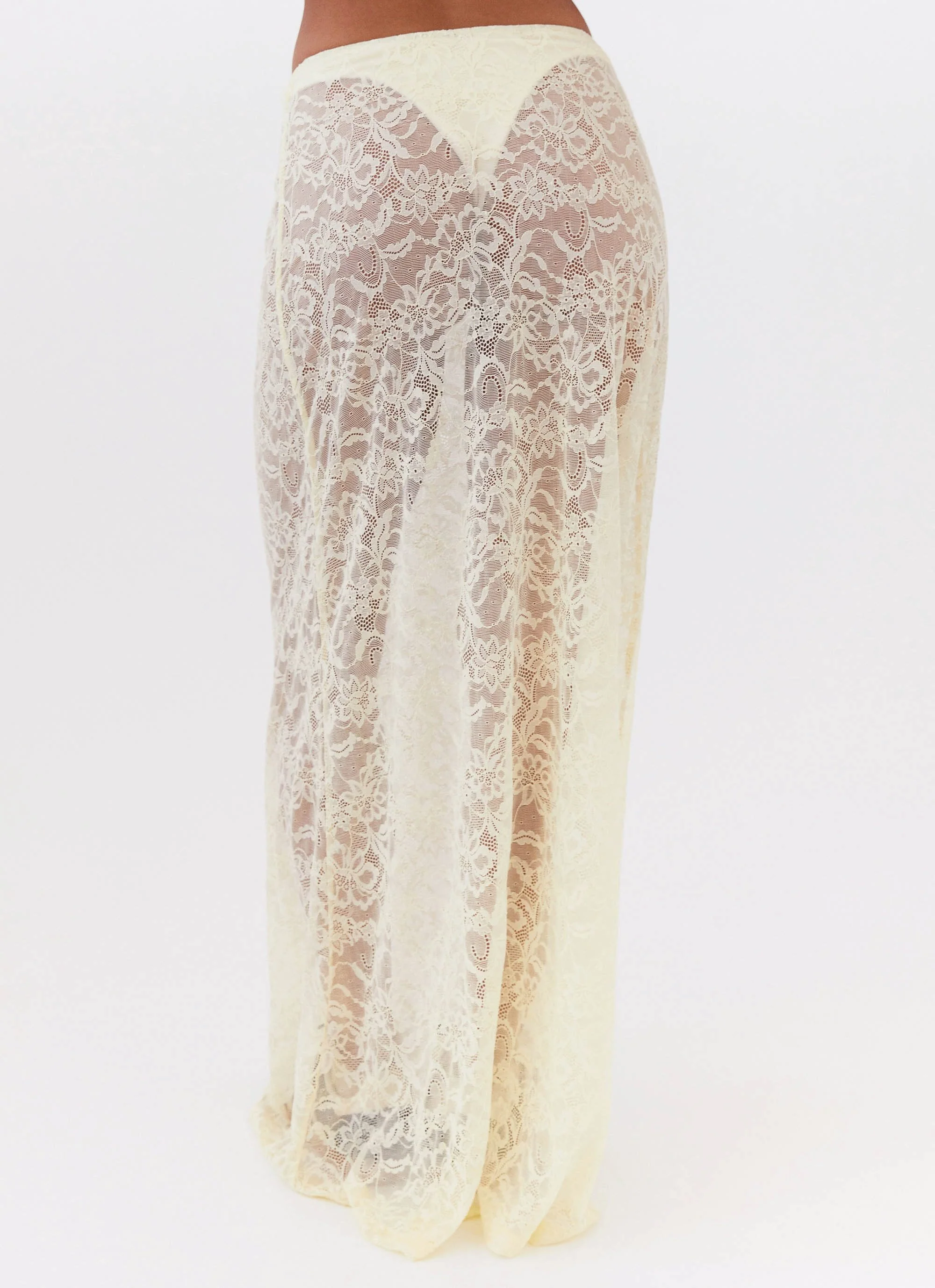 Atoir Lace Maxi Skirt - Yellow - Image 4