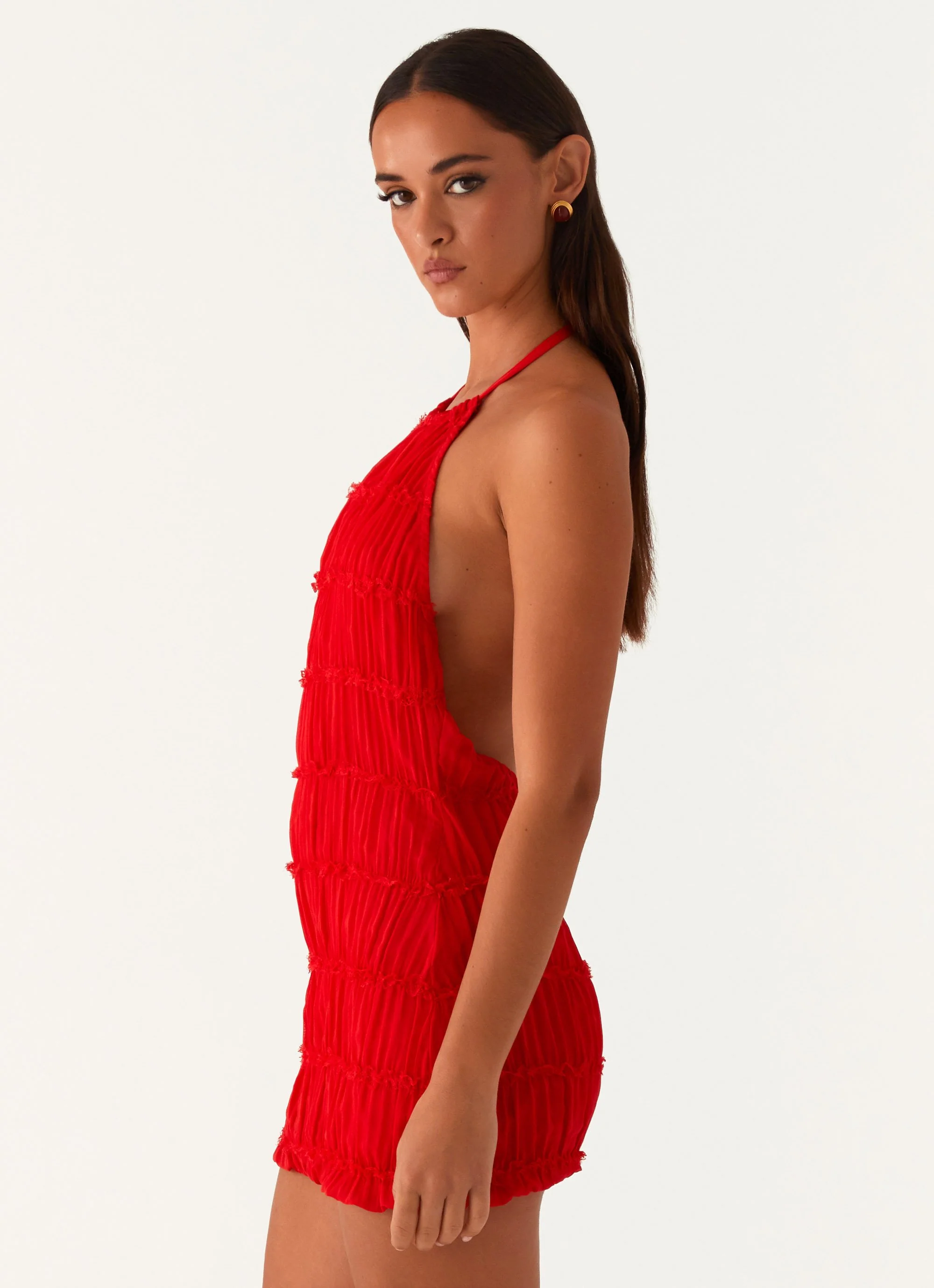Aullie Mini Dress - Red - Image 3