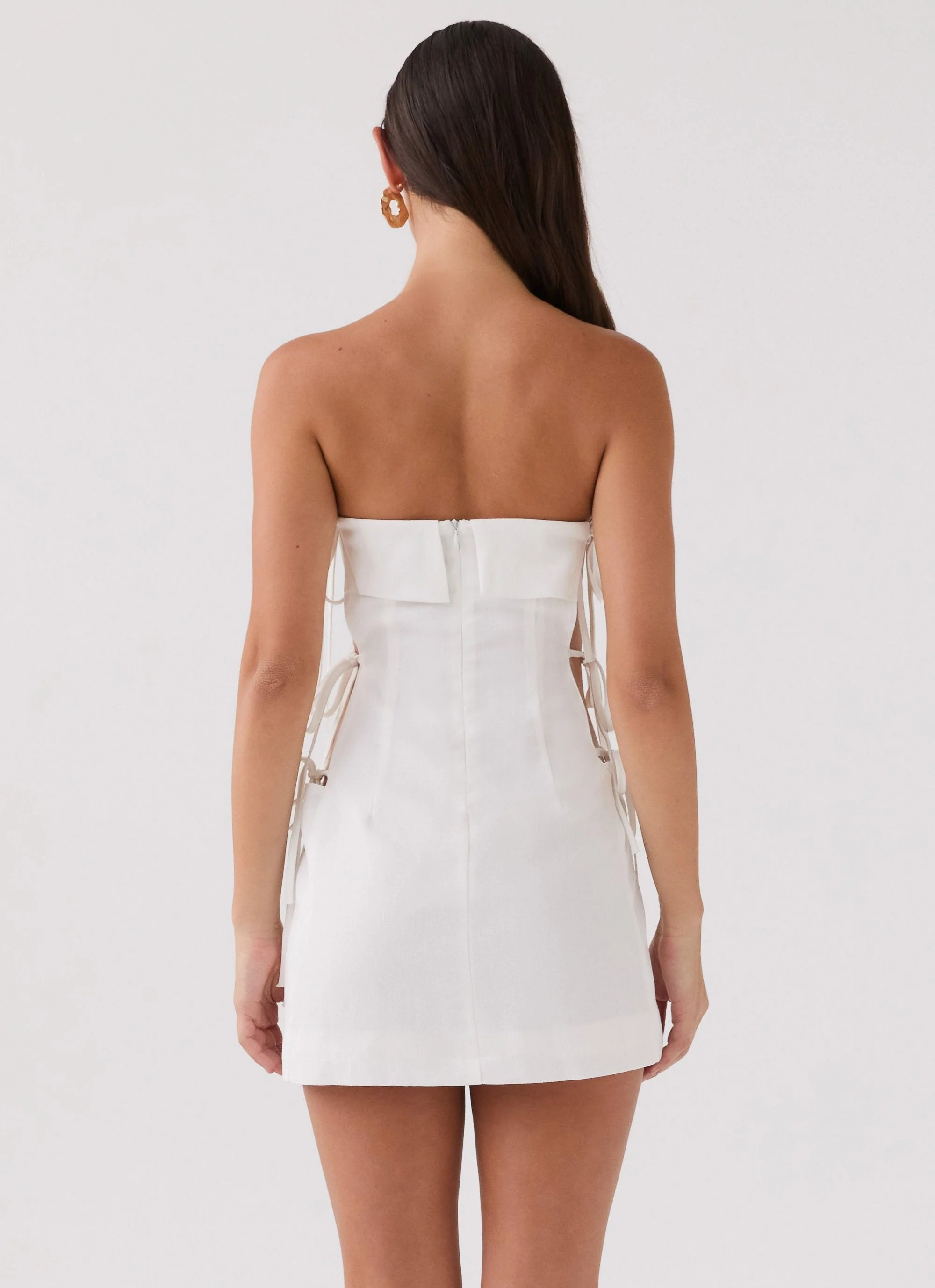 Aura Tie Tube Dress - White - Image 4