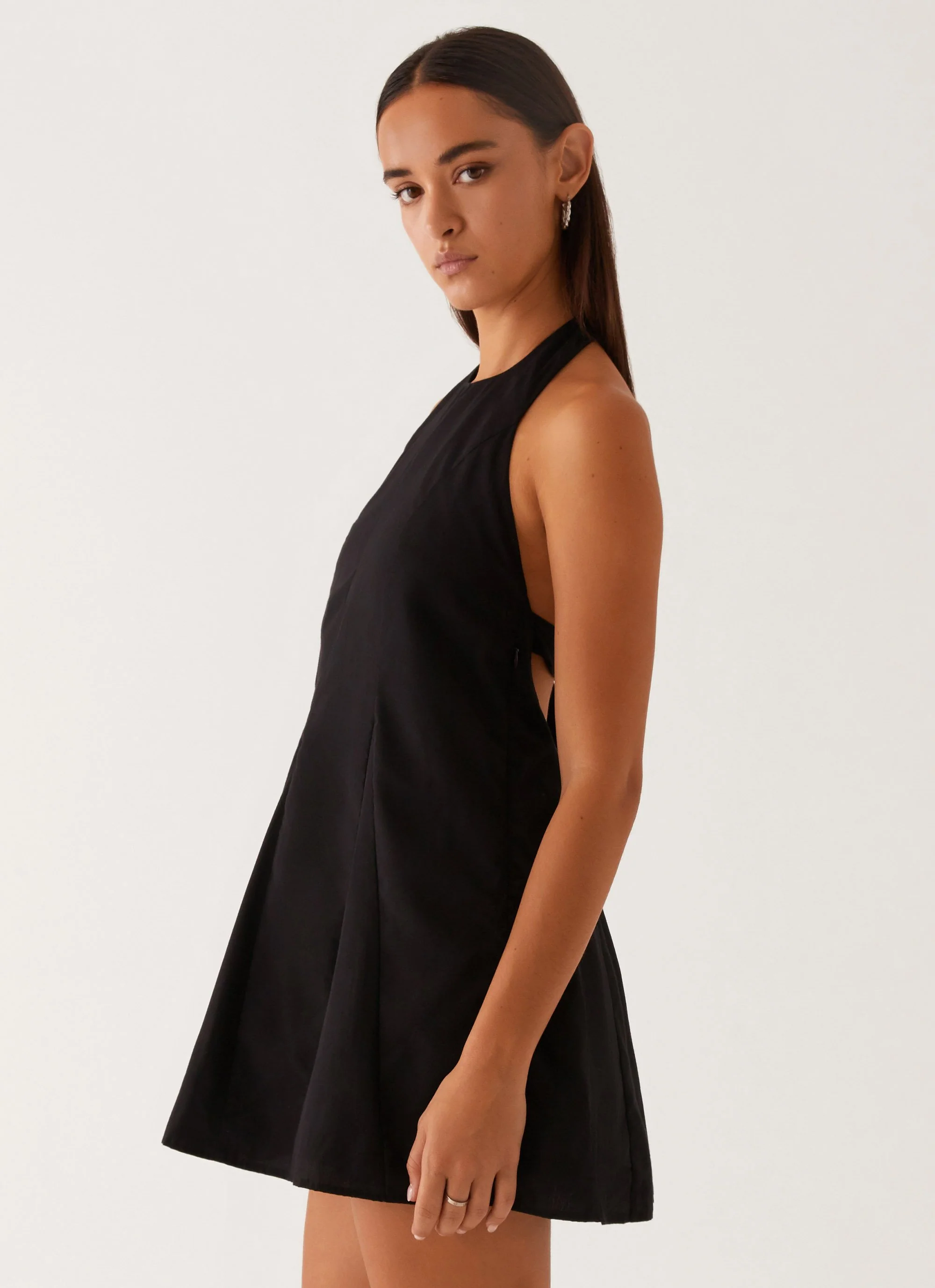 Avalon Halterneck Mini Dress - Black - Image 5