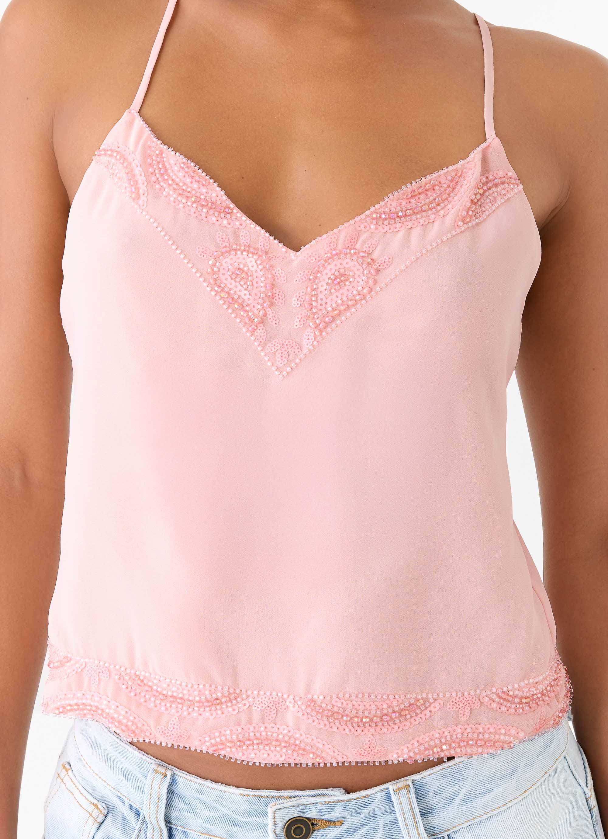 Avania Beaded Top - Pink - Image 6