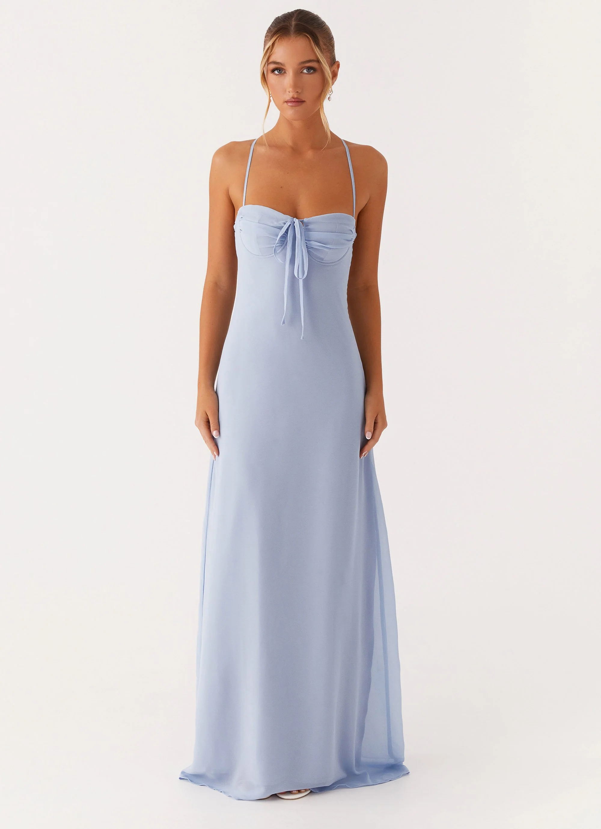 Aveline Bustier Maxi Dress - Blue - Image 2