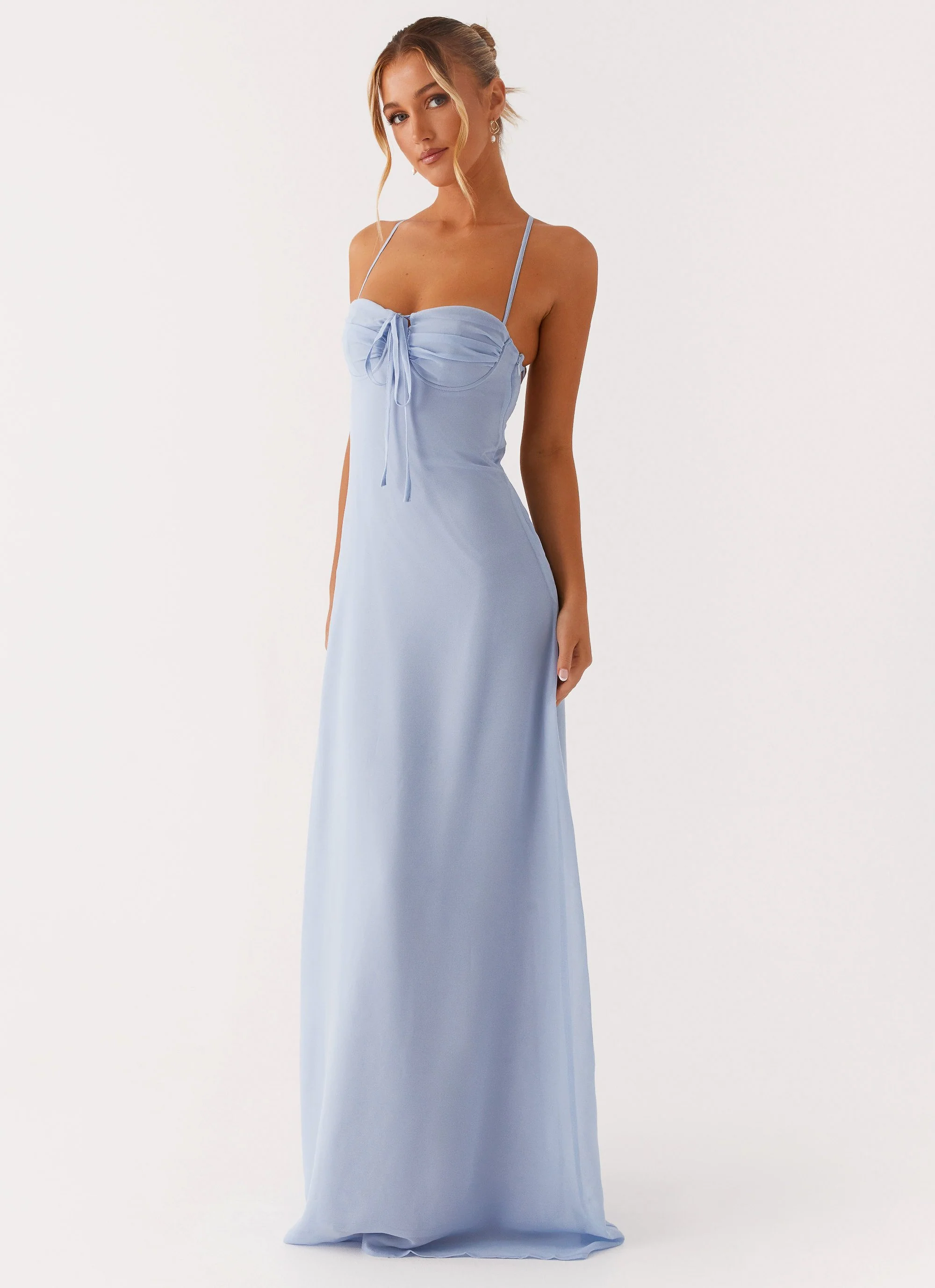 Aveline Bustier Maxi Dress - Blue - Image 6