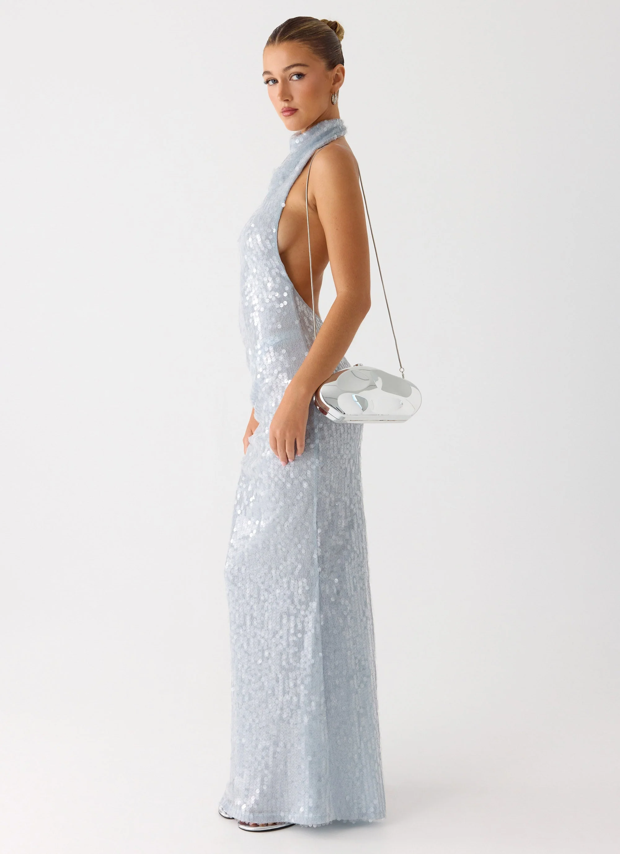 Aveline Clutch Bag - Silver - Image 4