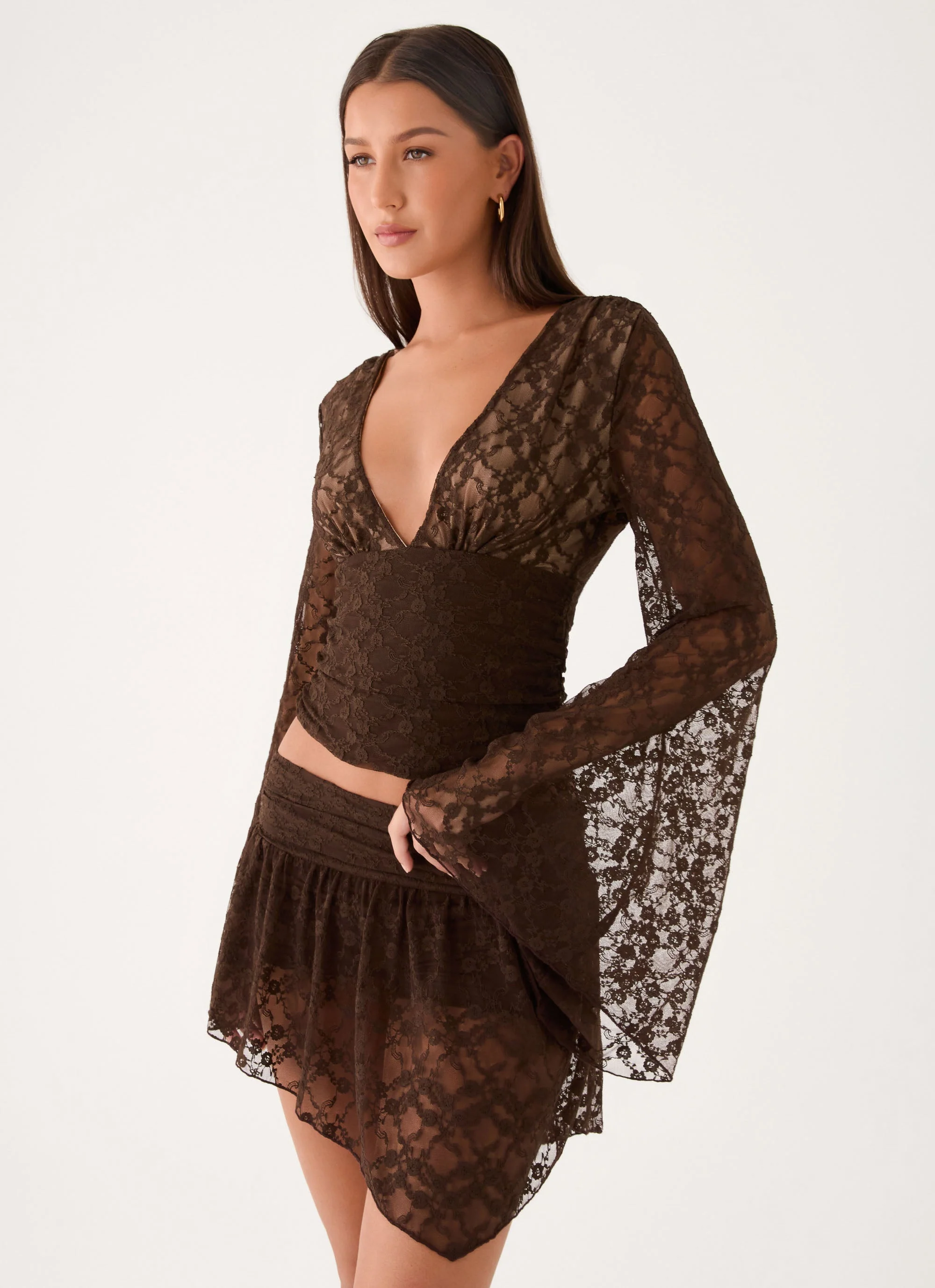 Avelora Lace Top - Chocolate - Image 5