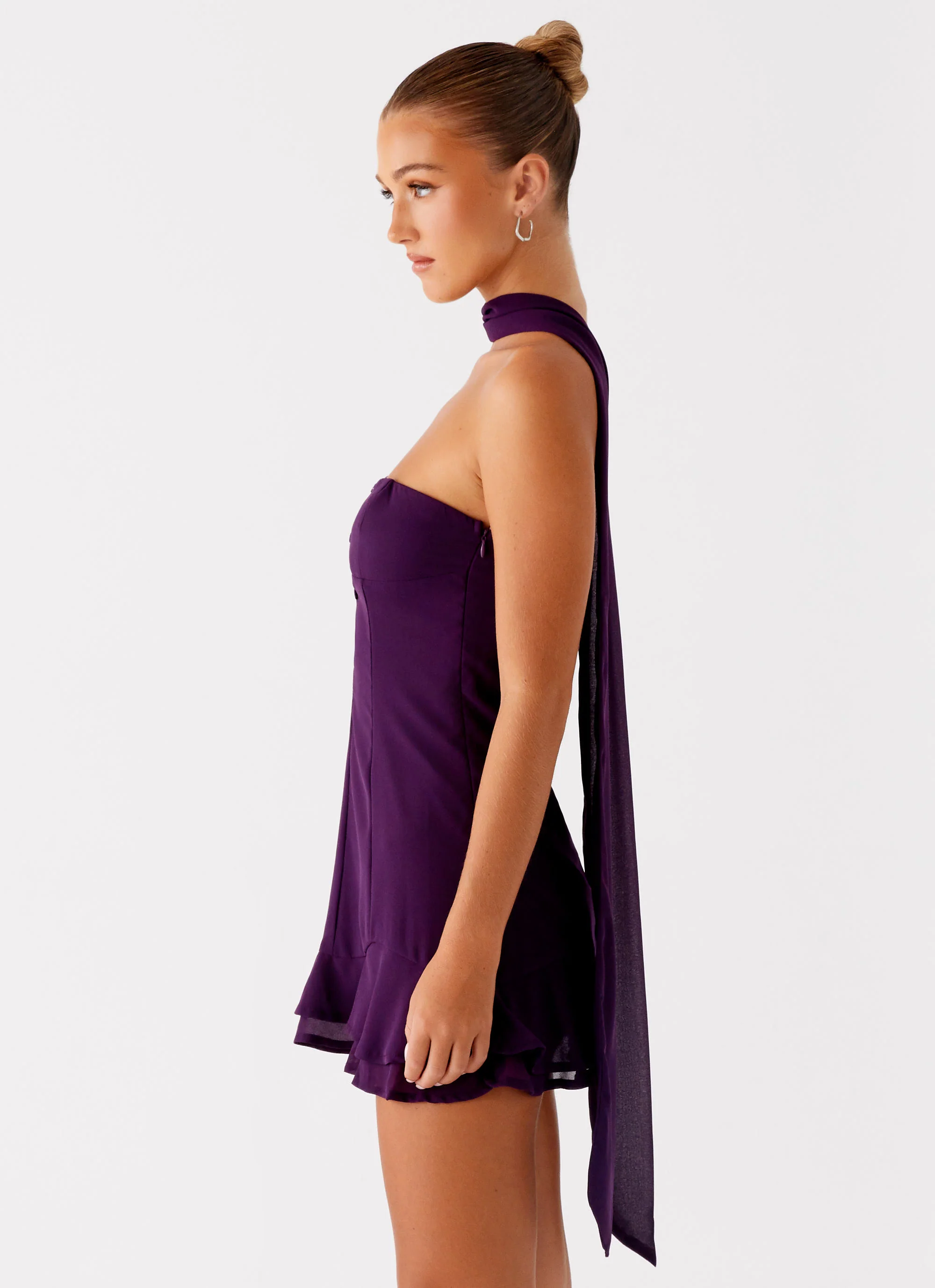 Avenue Mini Dress - Plum - Image 3