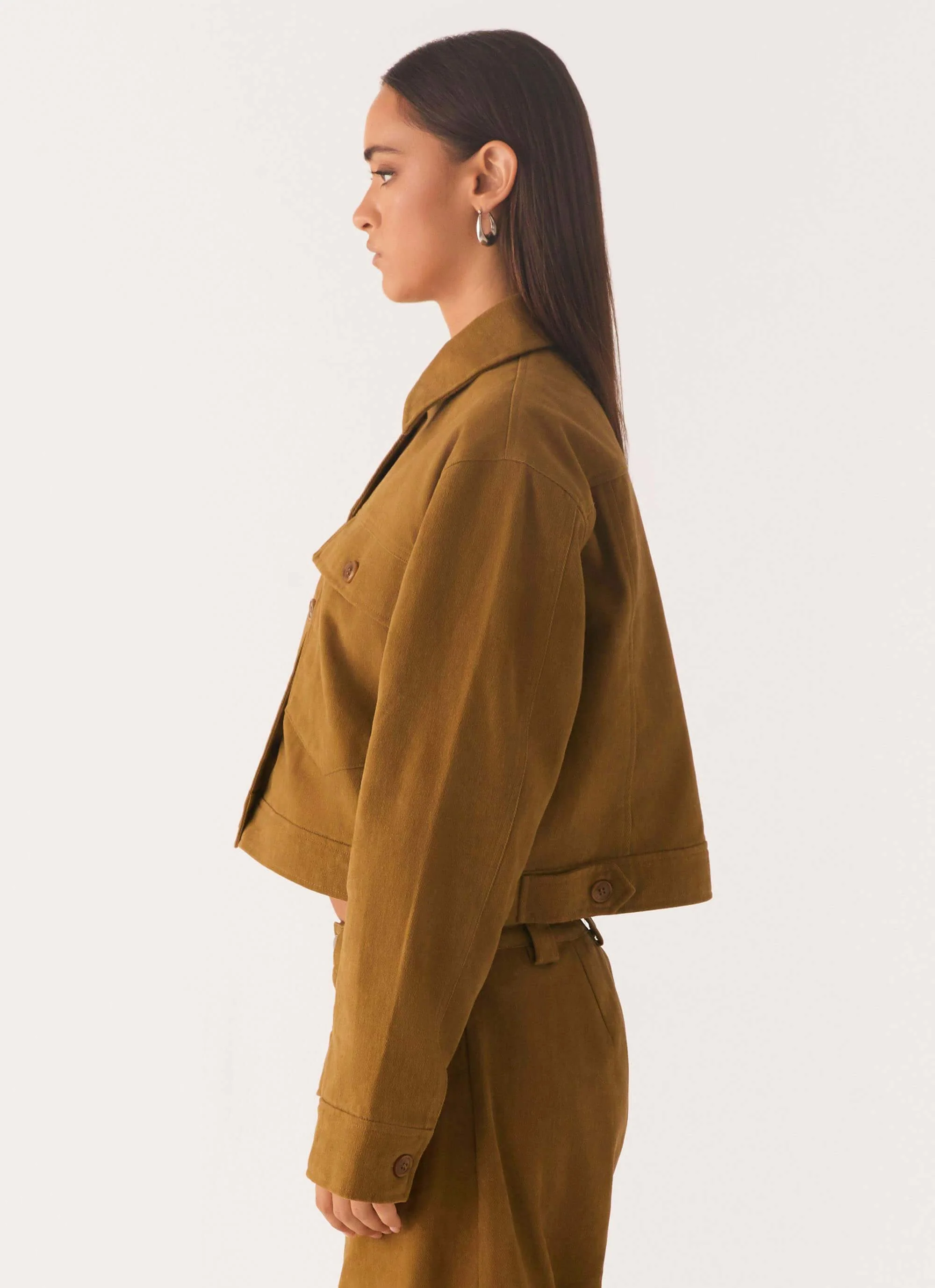 Avi Boxy Jacket - Brown - Image 3