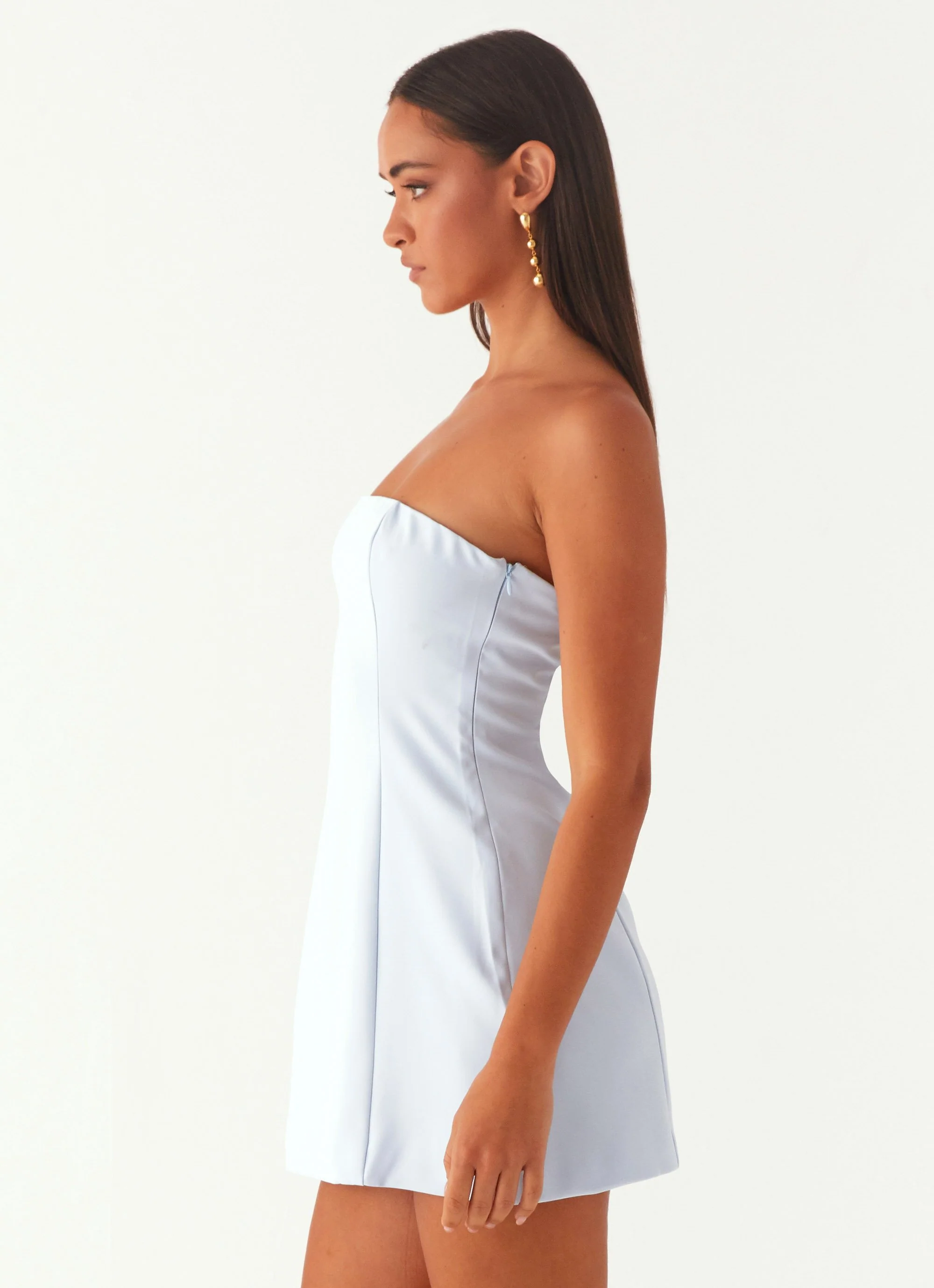 Ayanna Strapless Mini Dress - Blue - Image 3