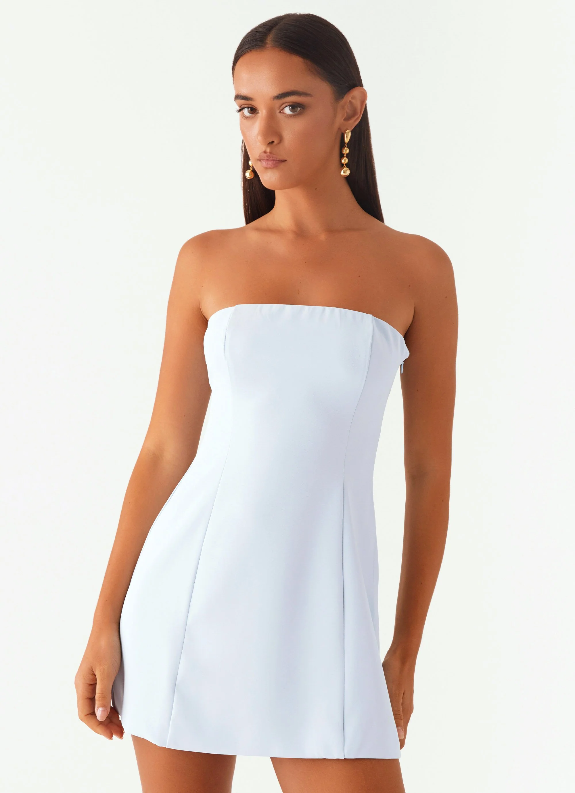 Ayanna Strapless Mini Dress - Blue - Image 5