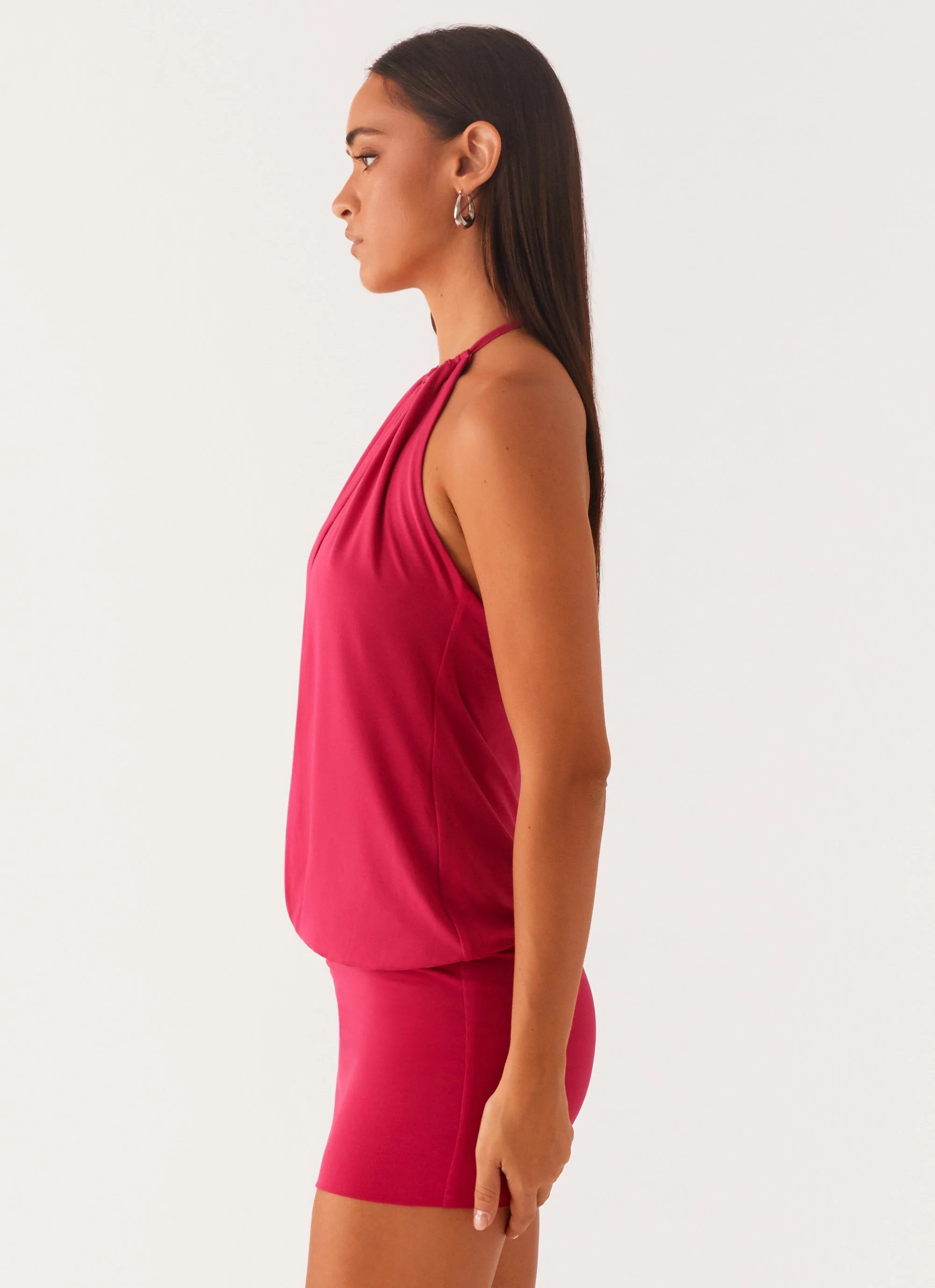 Ayisha Mini Dress - Fuchsia Pink - Image 4