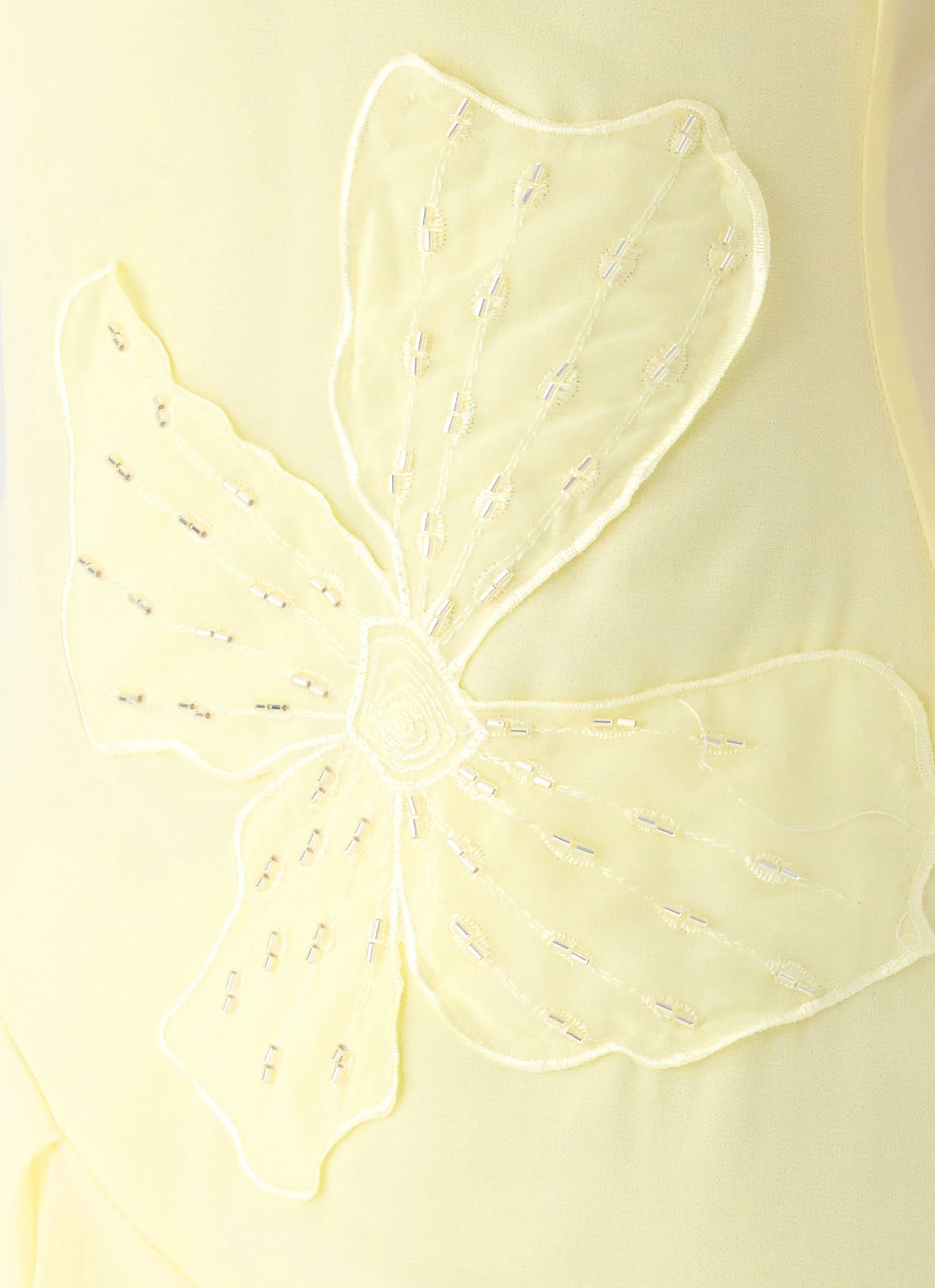 Aysha Beaded Flower Midi Dress - Yellow - Image 6