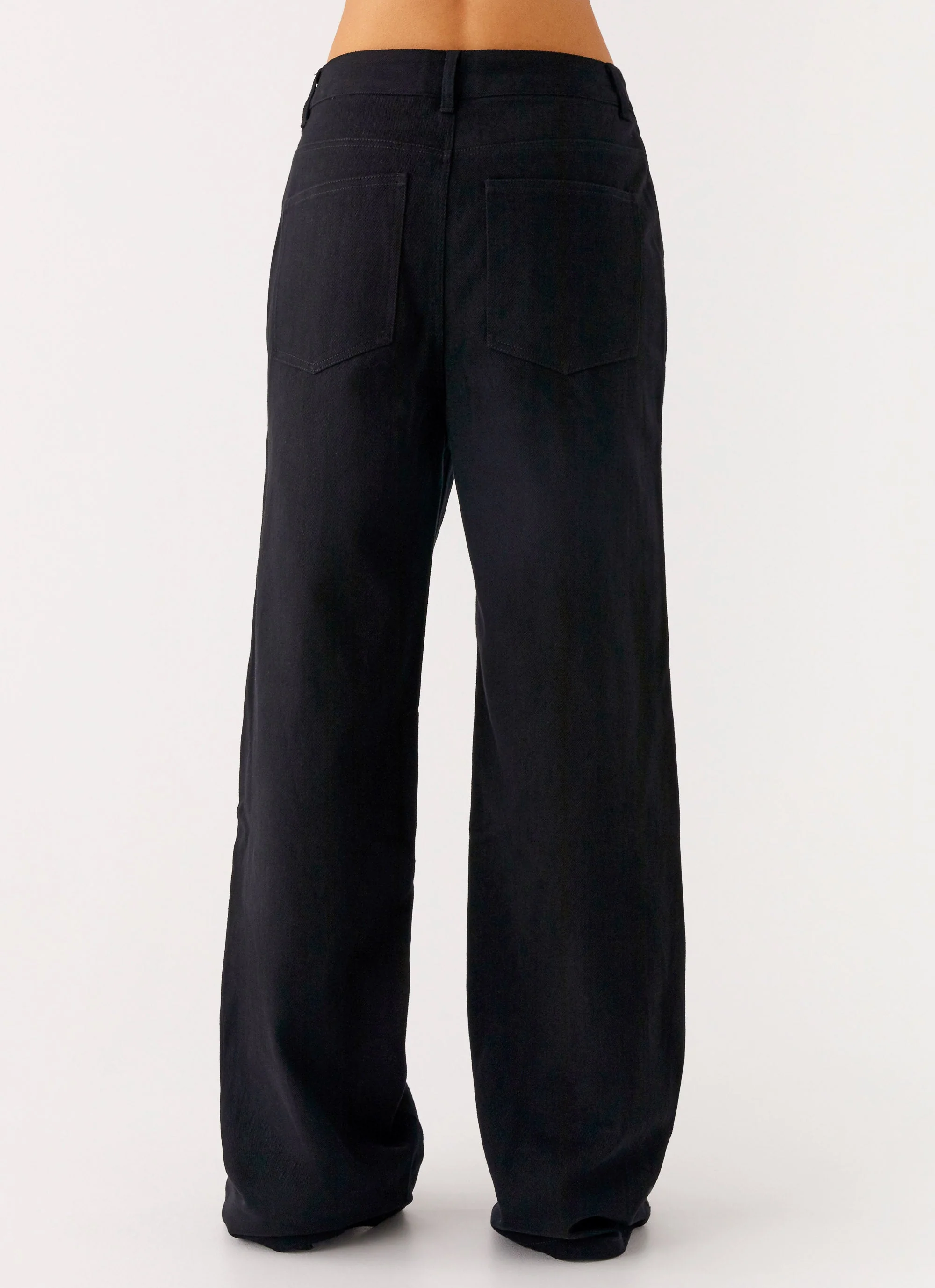 Back Again Straight Leg Denim Jeans - Black - Image 3