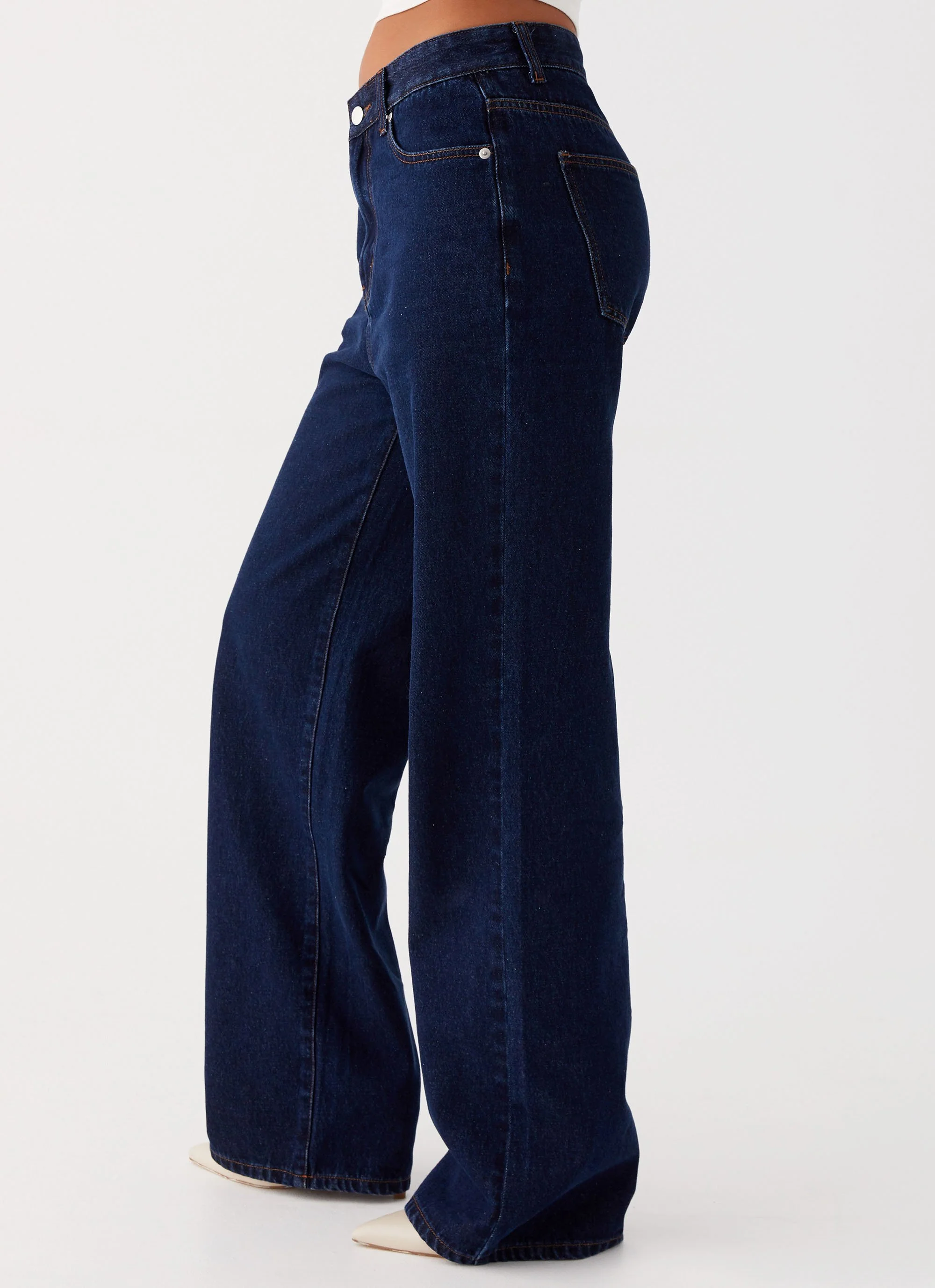Back Again Straight Leg Denim Jeans - Blue - Image 3
