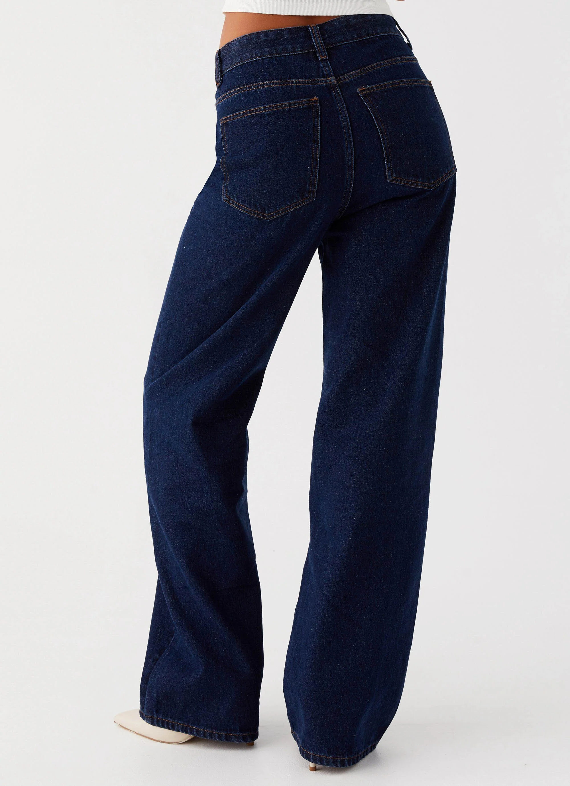 Back Again Straight Leg Denim Jeans - Blue - Image 4