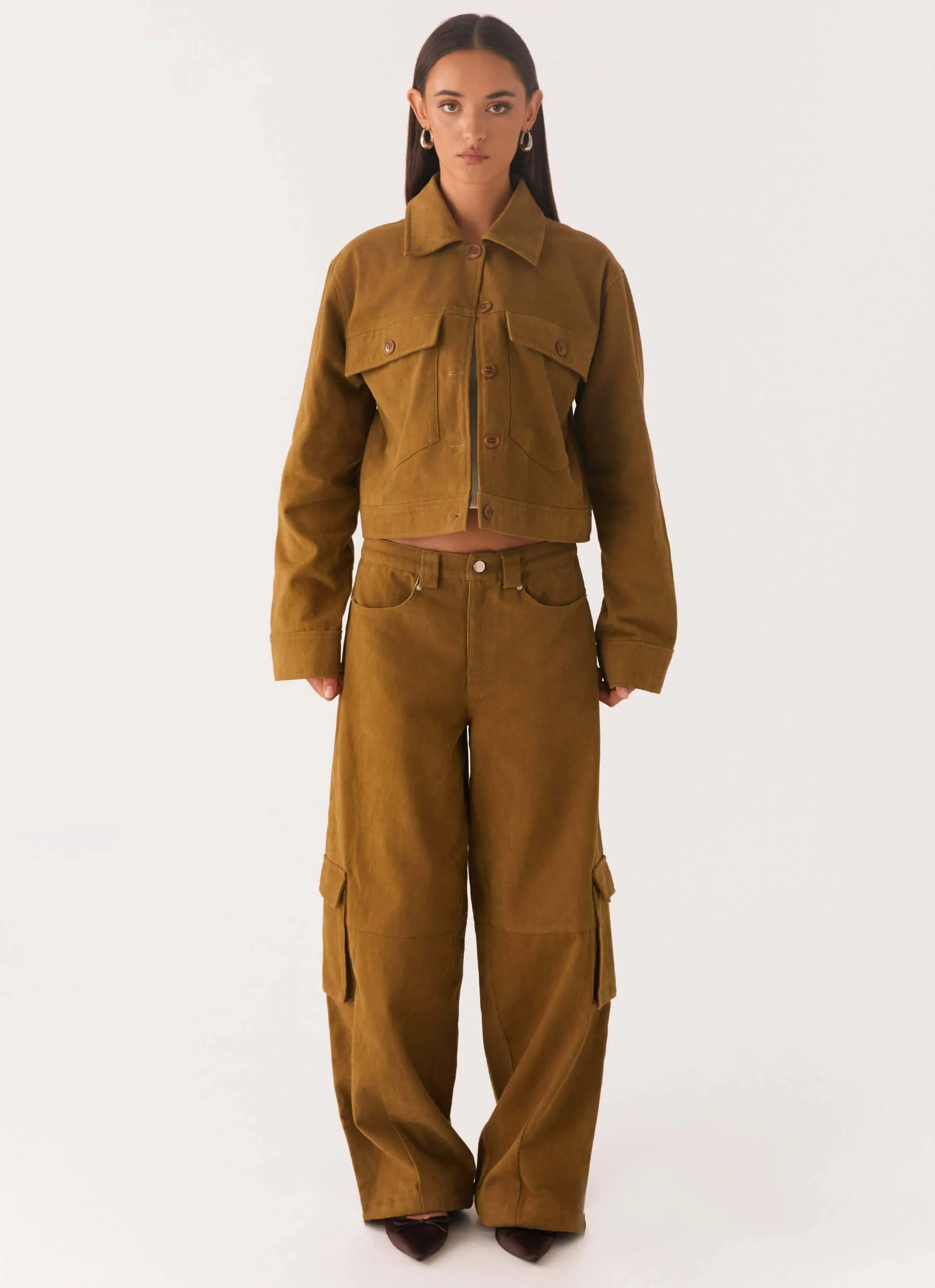 Back In Time Cargo Pant - Brown - Image 2