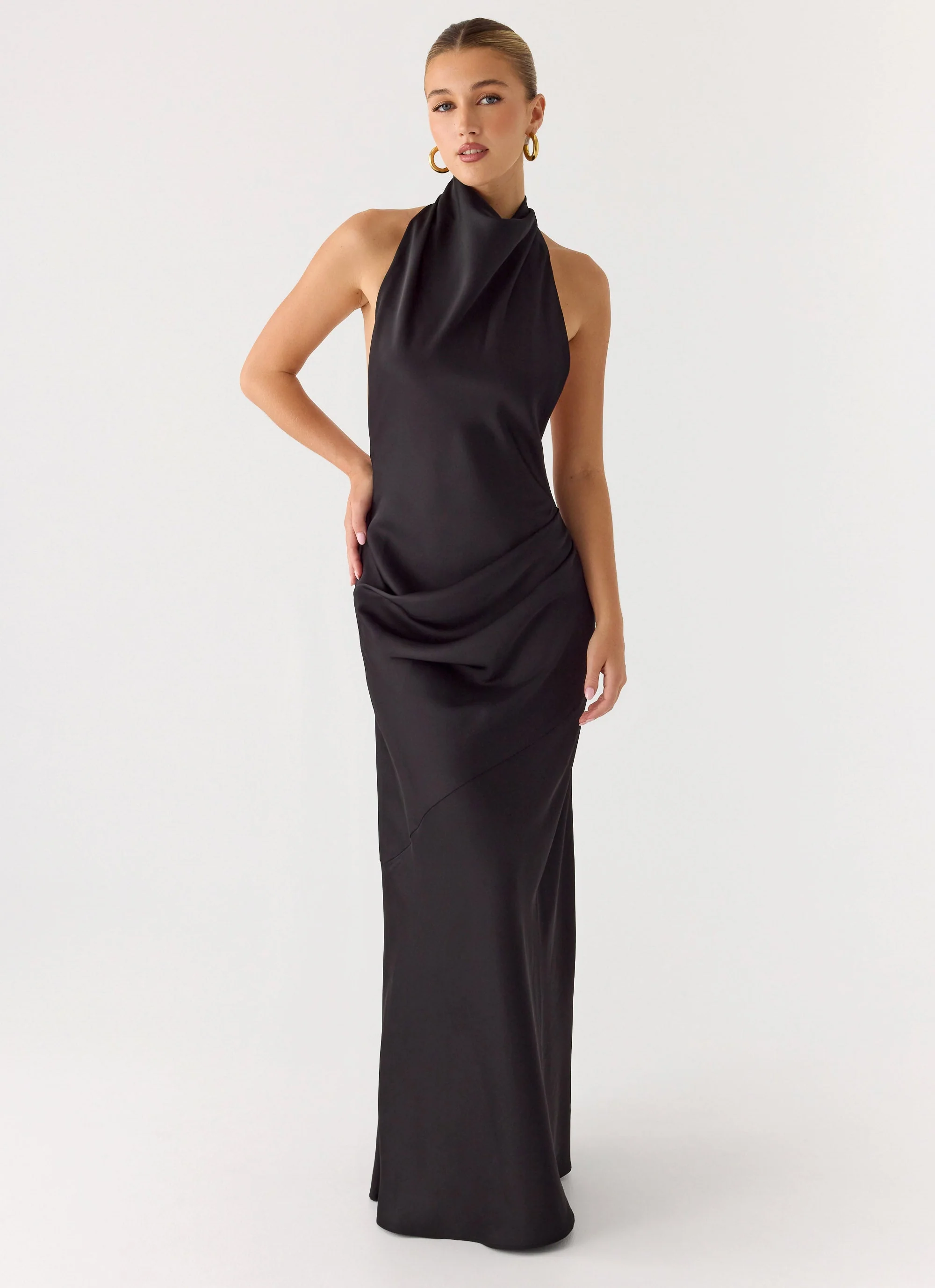 Back To Life Halter Maxi Dress - Black - Image 5