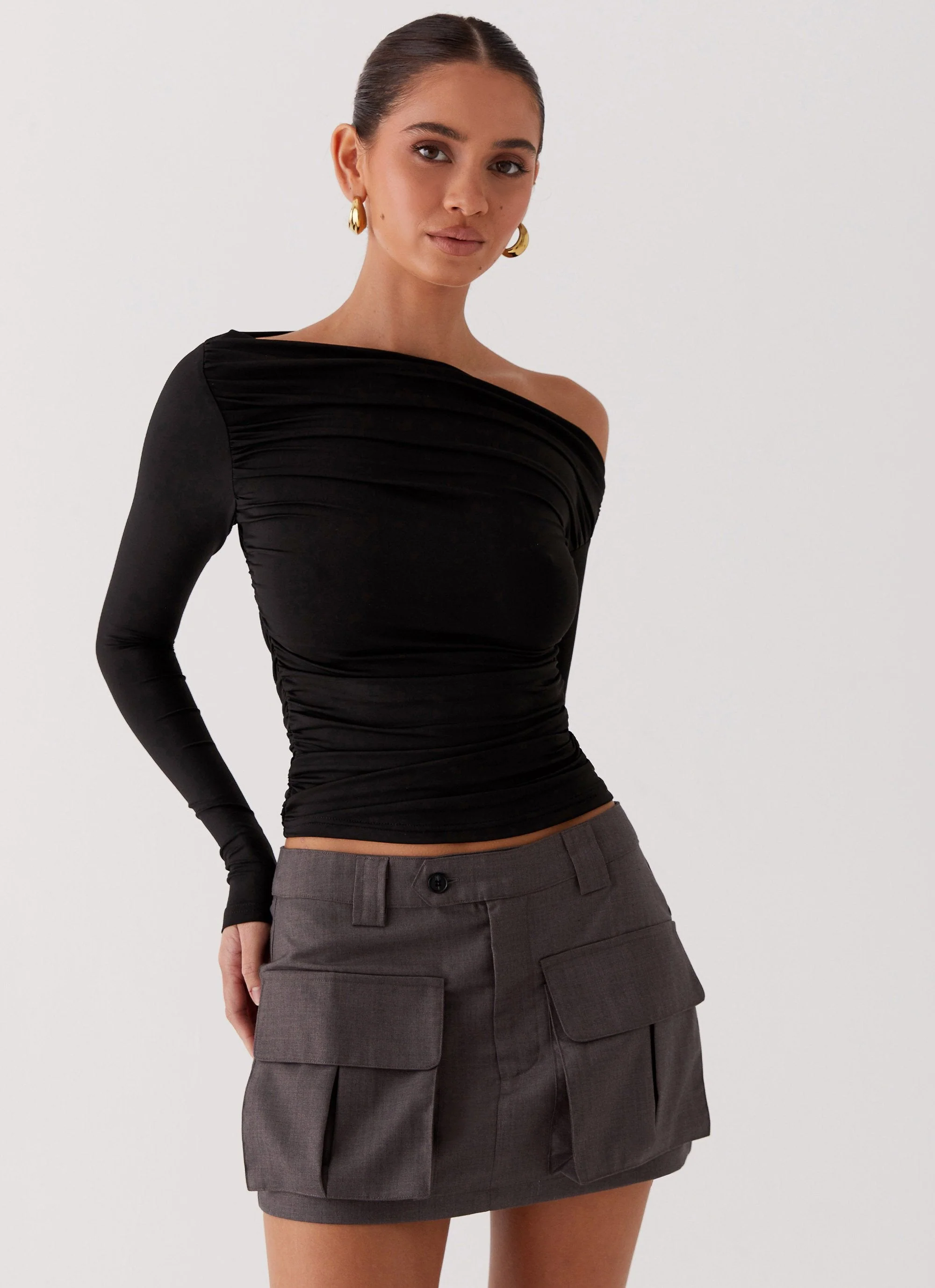 Bad Blood Cargo Mini Skirt - Army - Image 6